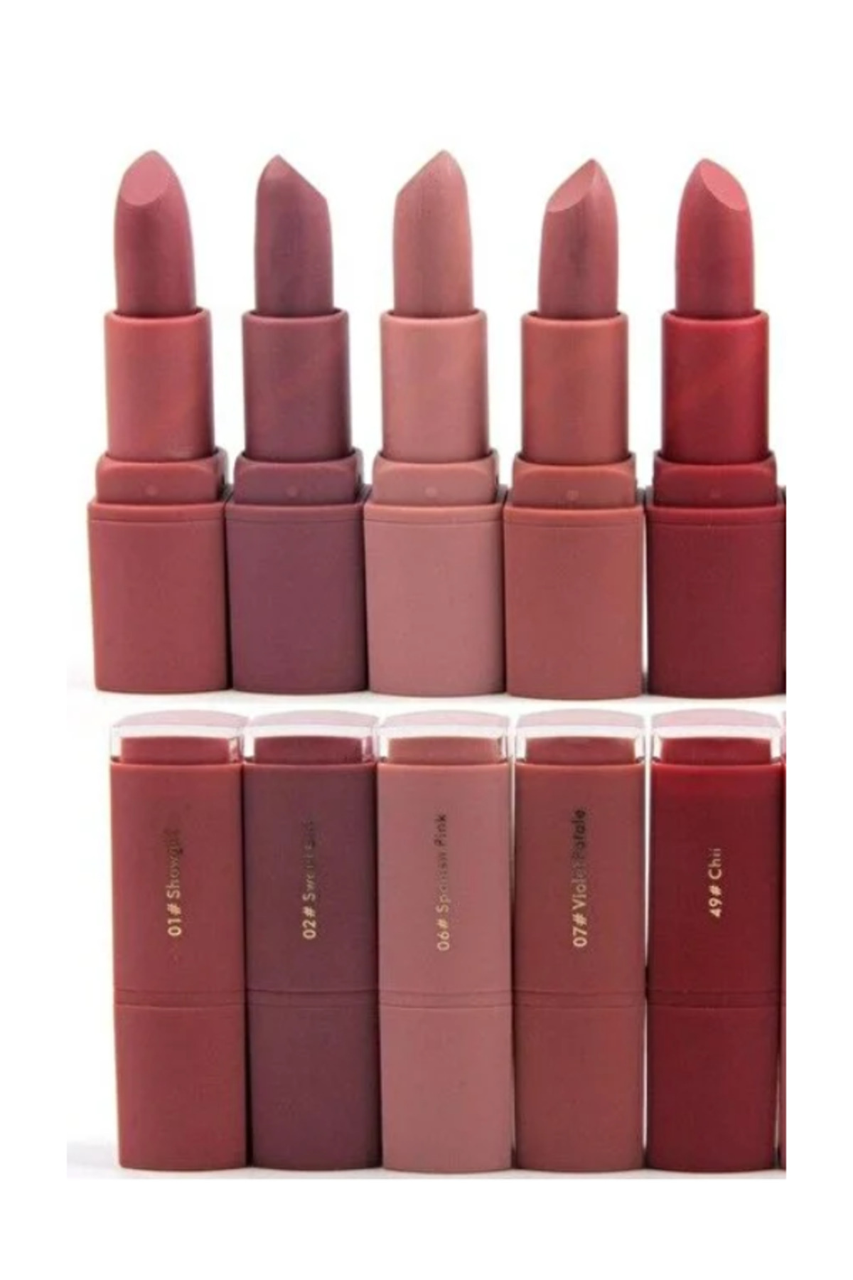 MISS ROSE Set of 5 Matte Lipsticks