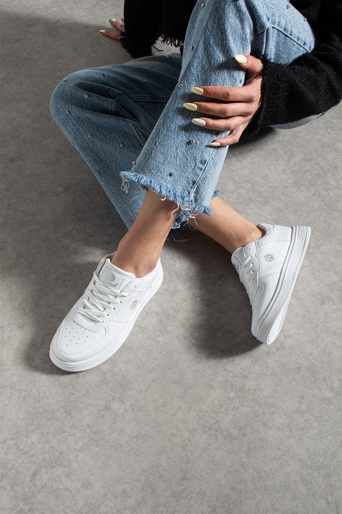 Nstil Unisex Spor Ayakkabı Rahat Yumuşak Taban Kaymaz Günlük Bağcıklı Sneaker 308
