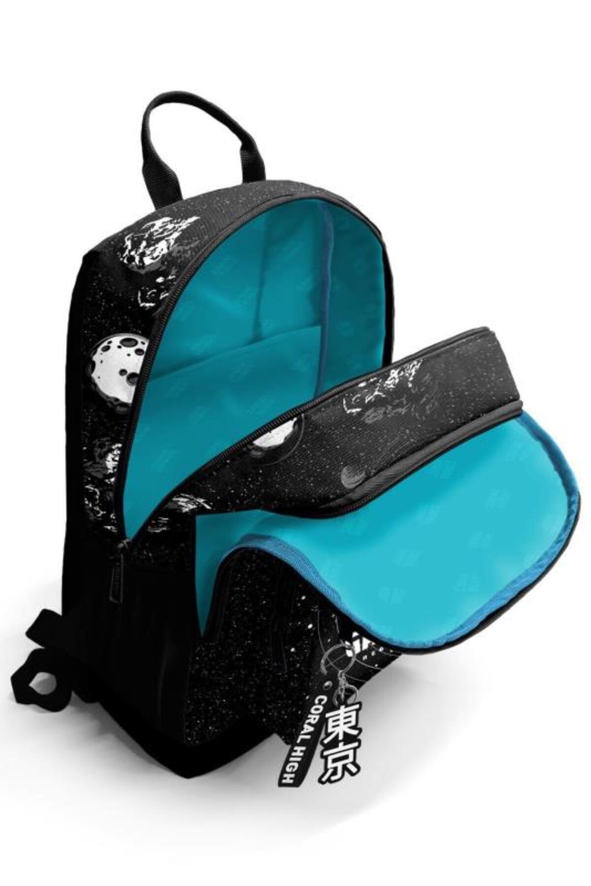 Siyah Galaxy Desenli Okul Sırt Çantası 23644