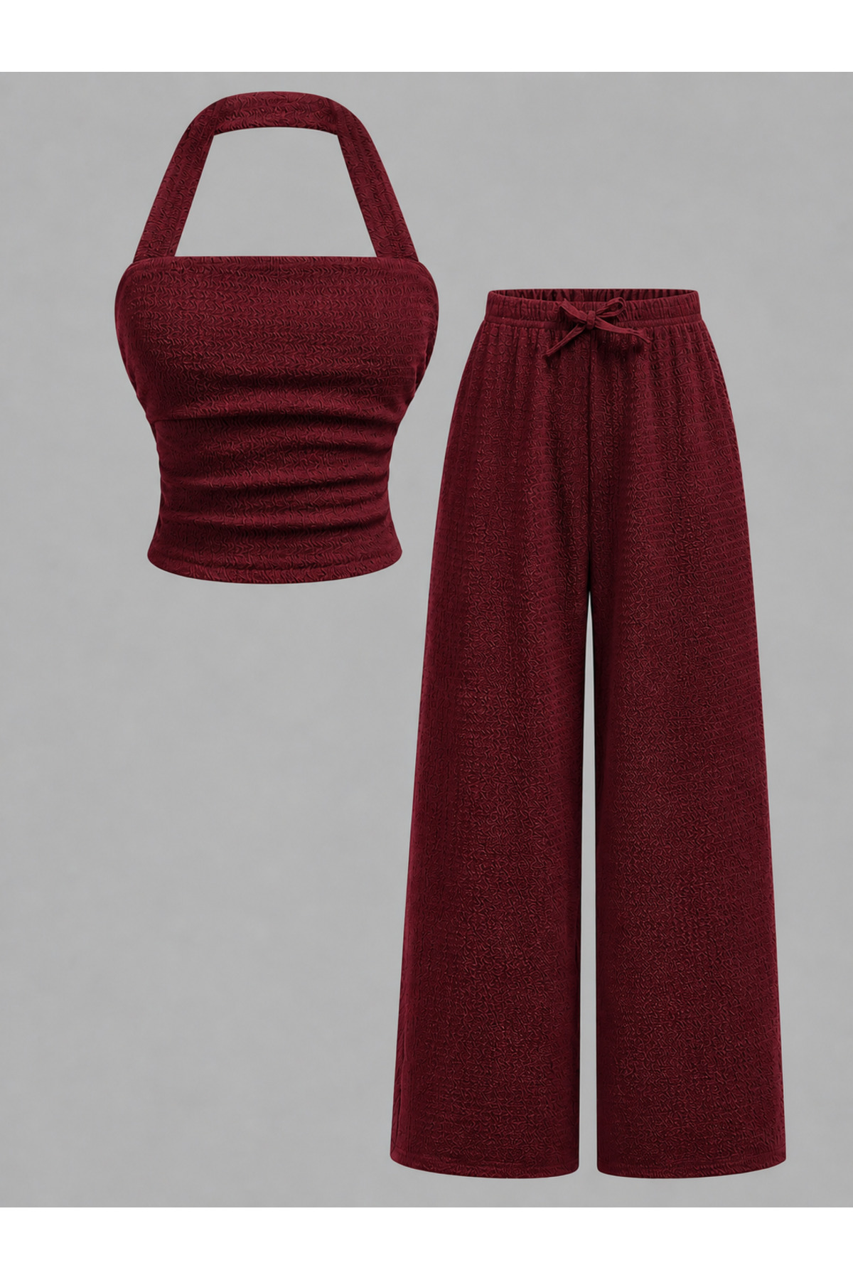 meren like your style Bordo Askill súprava širokých nohavíc (spodná a horná č...