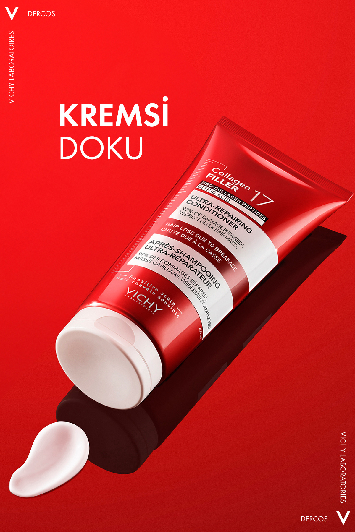 Dercos Collagen 17 Filler Tüm Saç Tiplerine Uygun Koparak Dökülme Karşıtı Saç Bakım Kremi 200 ml — 3337875920971 — تصویر 6 از 9