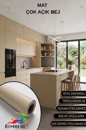 RİMAFOL MAT ÇOK AÇIK BEJ MOBİLYA DOLAP KAPLAMA FOLYOSU