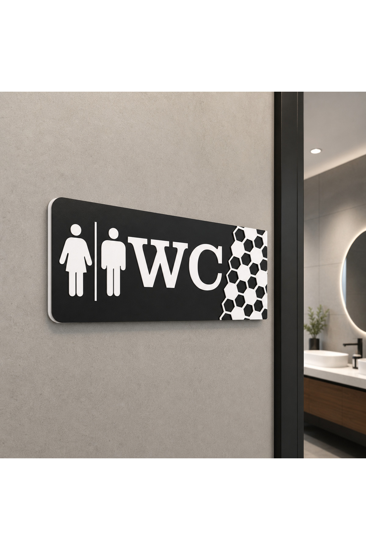 Decorative Wc Direction Sign