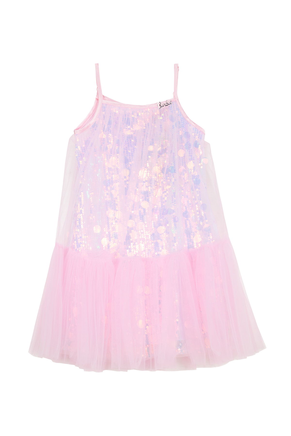 Barbie Pembe Kız Çocuk Payetli Abiye Elbise BRB6SG-ELB6520