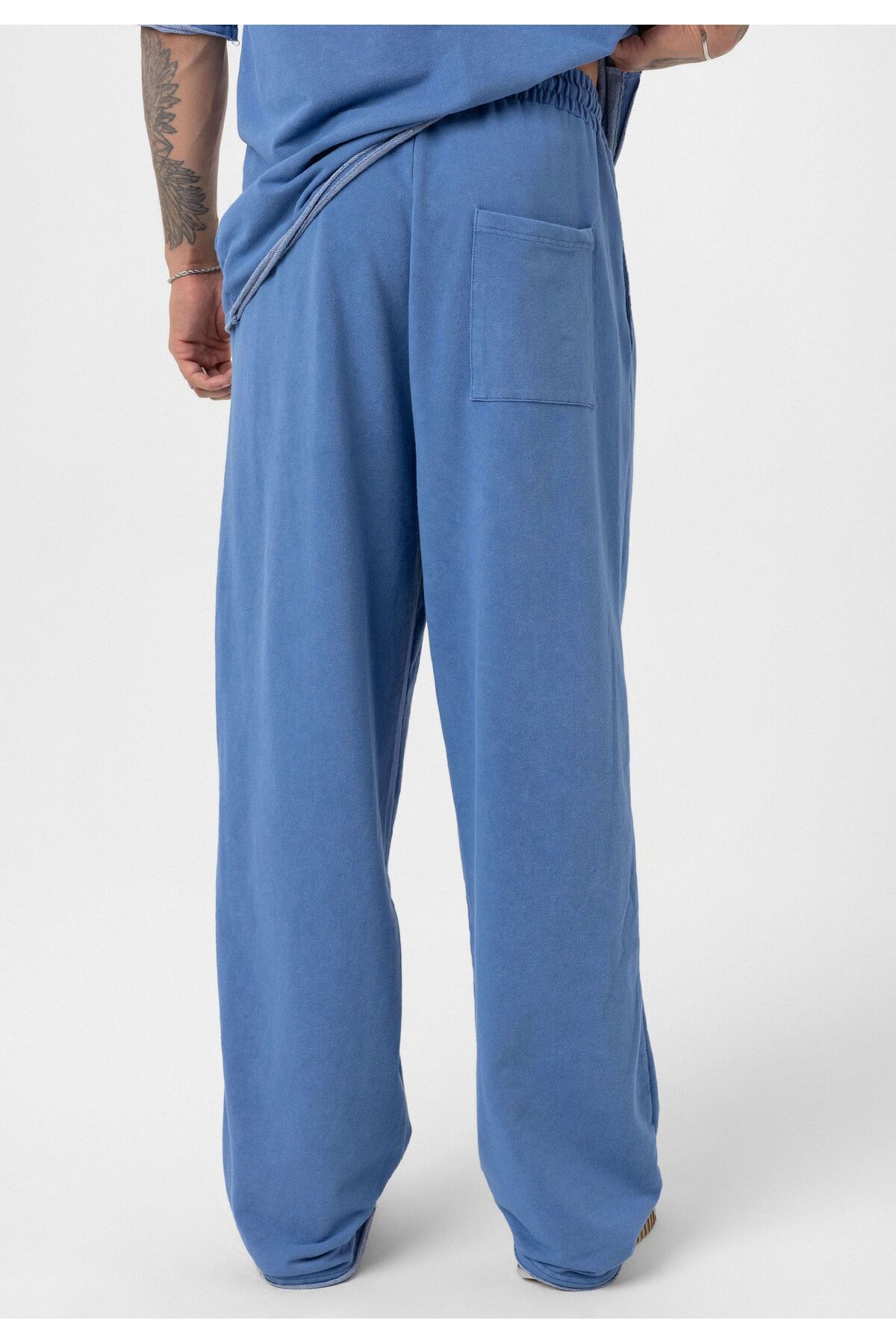 Yıkamalı Oversize Eşofman Takım — آبی DND_V90-02 — تصویر 6 از 6