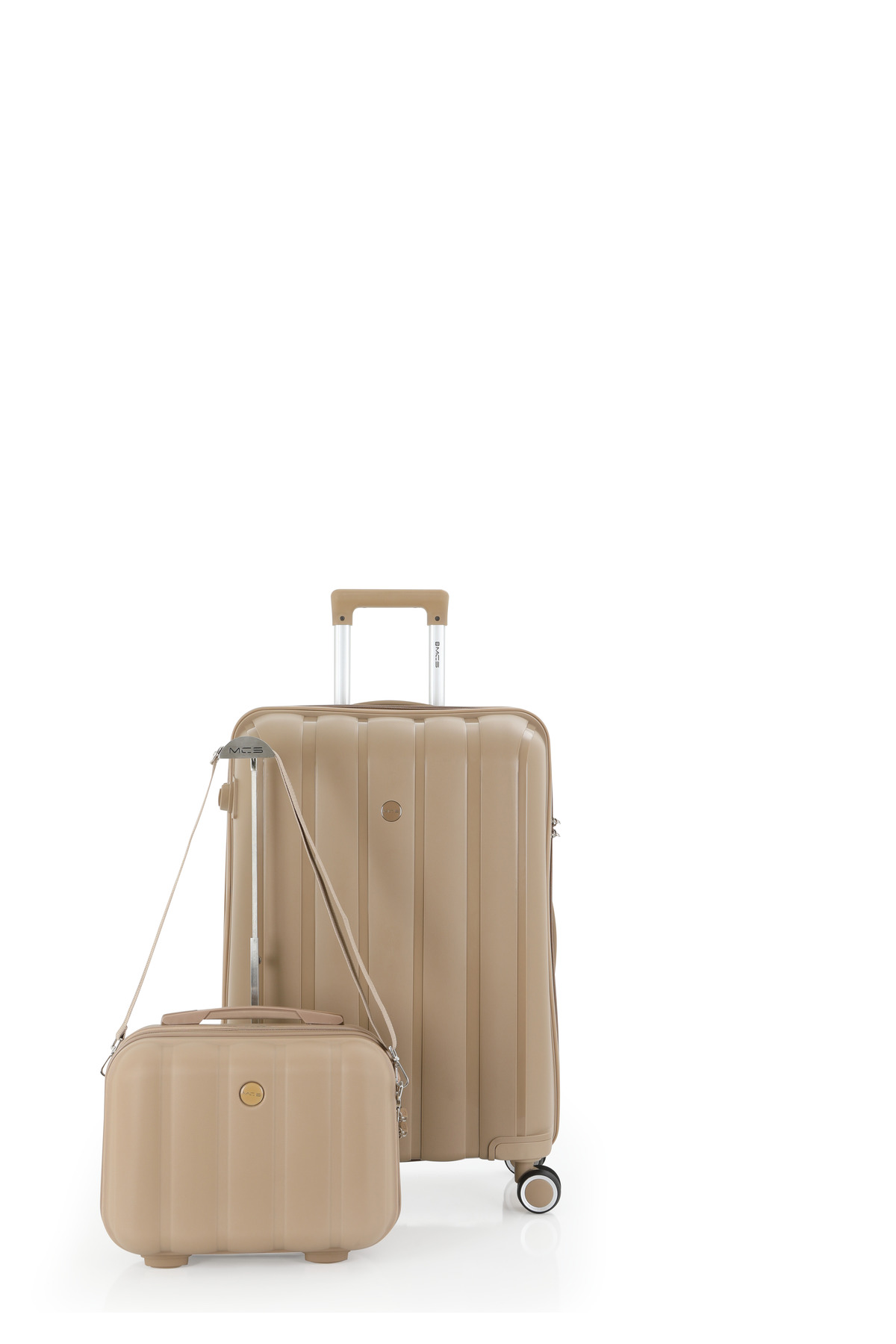 Polypropylene 2-Pack Suitcase Set Medium & Makeup V305