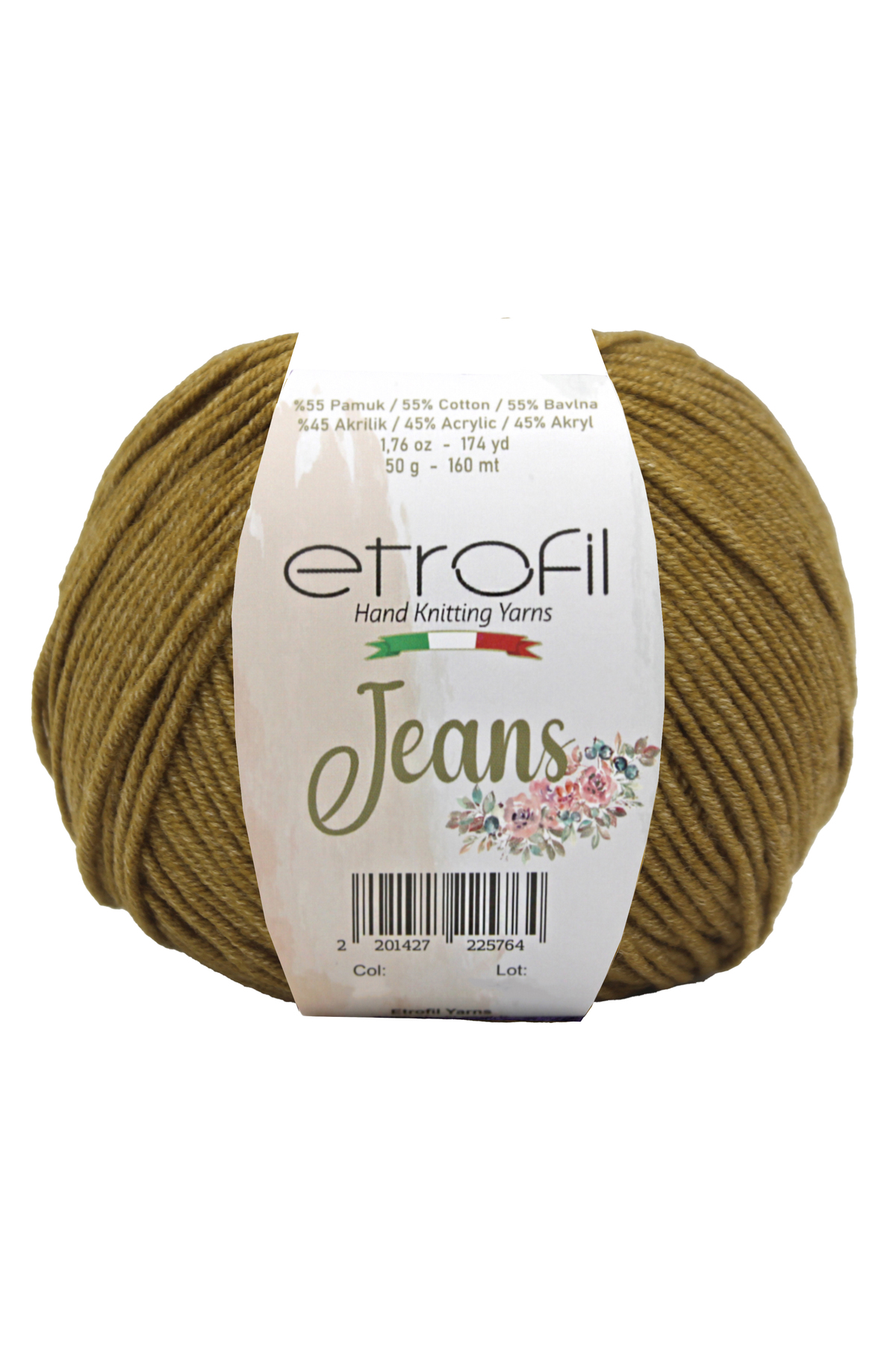 Jeans Knitting Yarn Honey 55% Cotton 45% Acrylic 50g 160m (047)