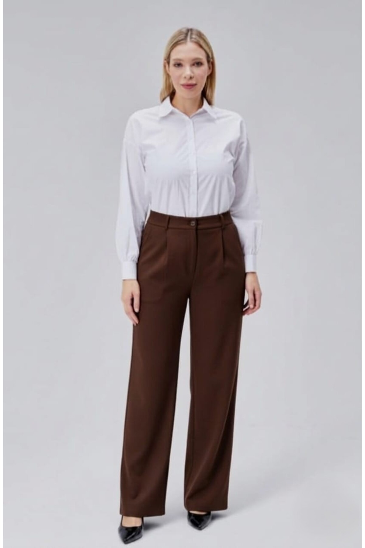 pleated palazzo women's trousers