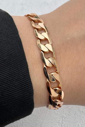 Leo'Stone Kararmaz Renk Atmaz Xuping Rose Gold Klasik Halka Zincir Kadın Çeli...