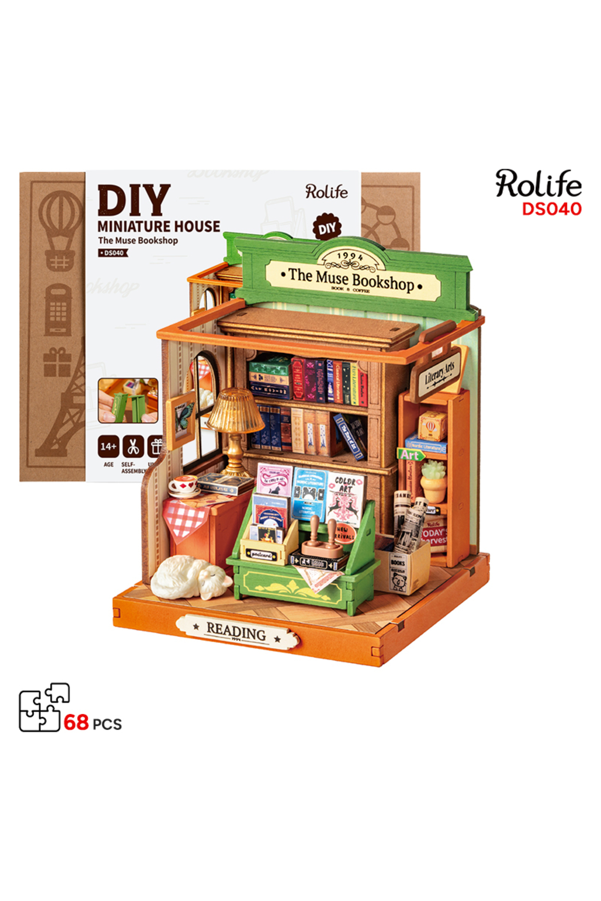 Rolife DS040 Kitabevi (The Muse Bookshop) DIY Minyatür Maket Model