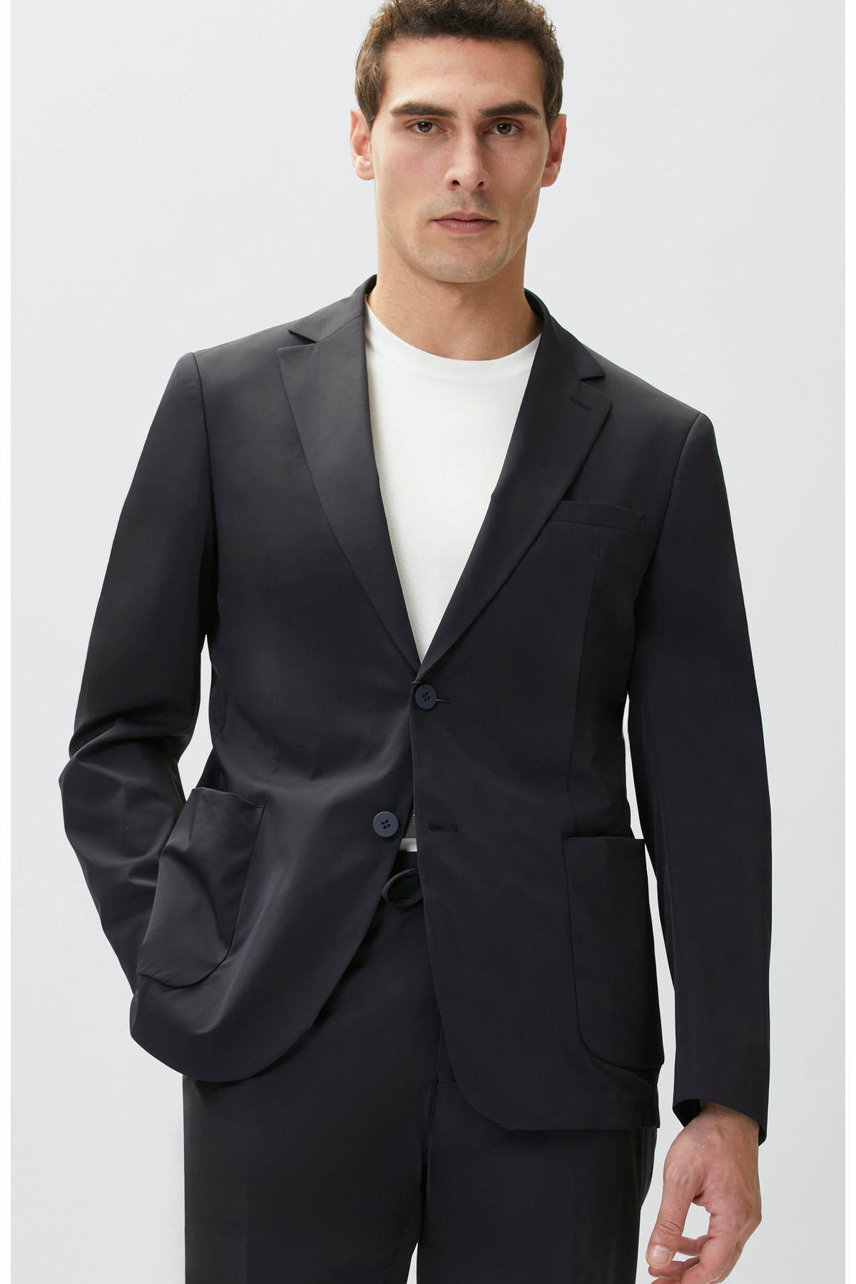 Network Lacivert Slim Fit Jogger Pantolonlu Takım Elbise