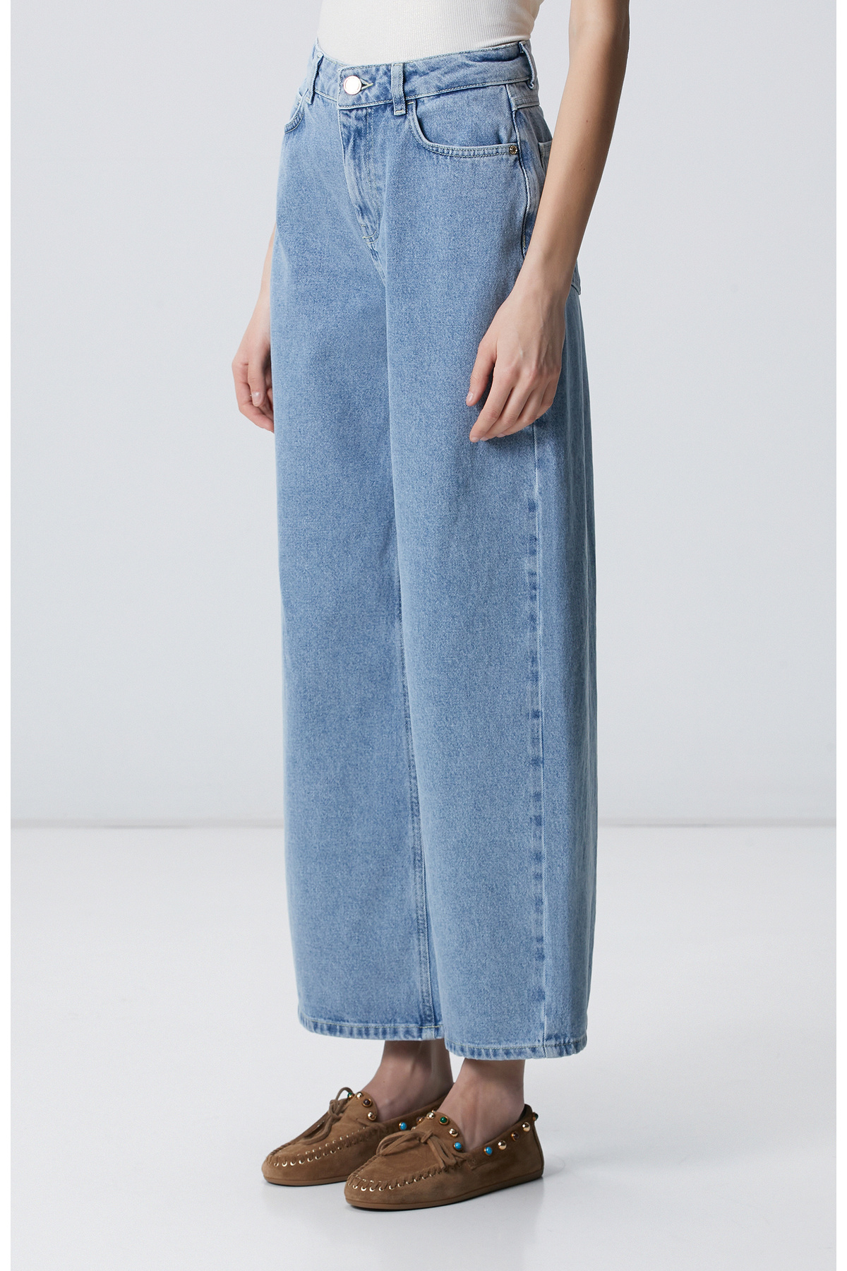 Network Açık Indigo Mavi Denim Pantolon görsel 2
