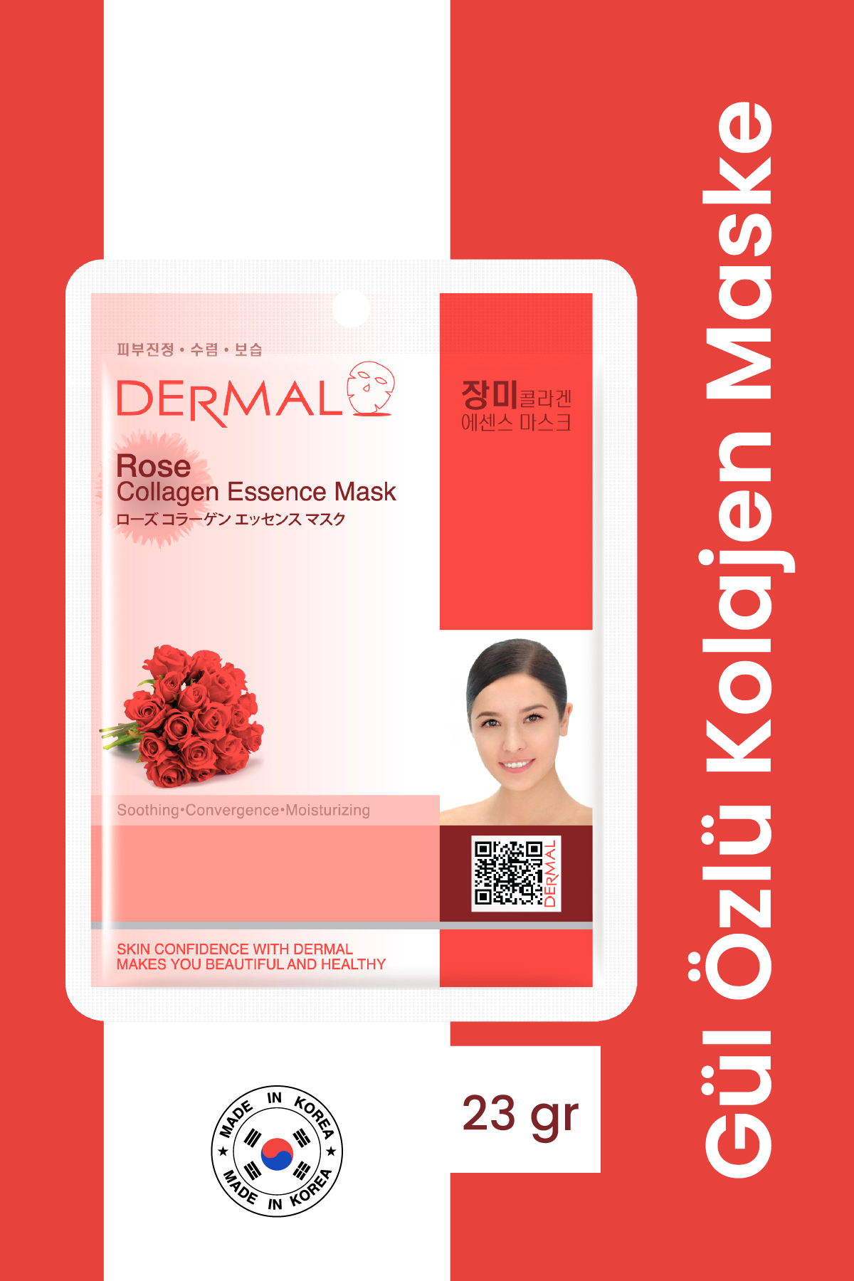 Dermal Nemlendirici ve Pürüzsüzleştirici Gül Özlü Kolajen Maske 23gr — COSMOPERA/2021/0025