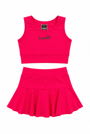 Beniizle Lyrax Kabartmalı Şort Etekli Crop Kız Çocuk Sporcu Takım