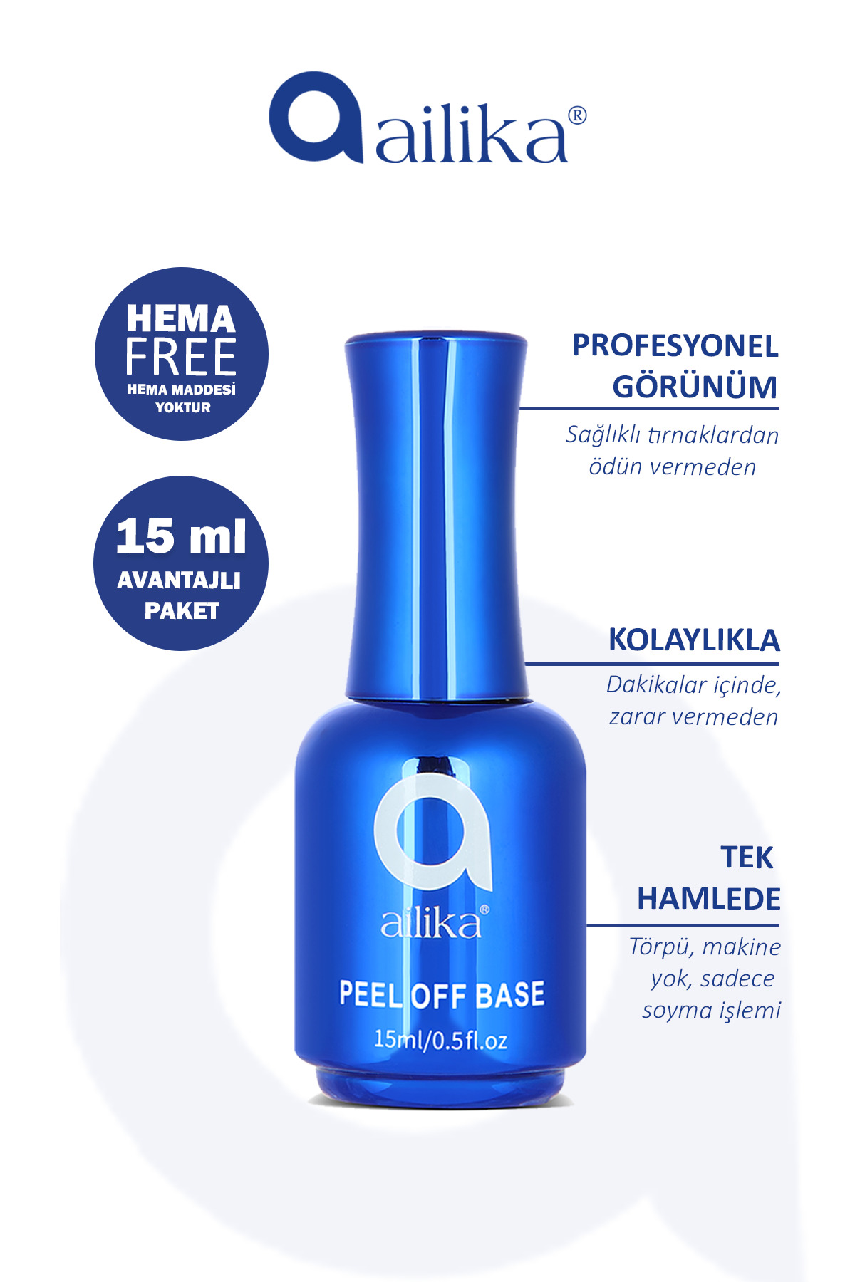 Peel Off Base Hızlı Çıkarma Özellikli 15ml — سفید PeeloffBase15ml — تصویر 4 از 7
