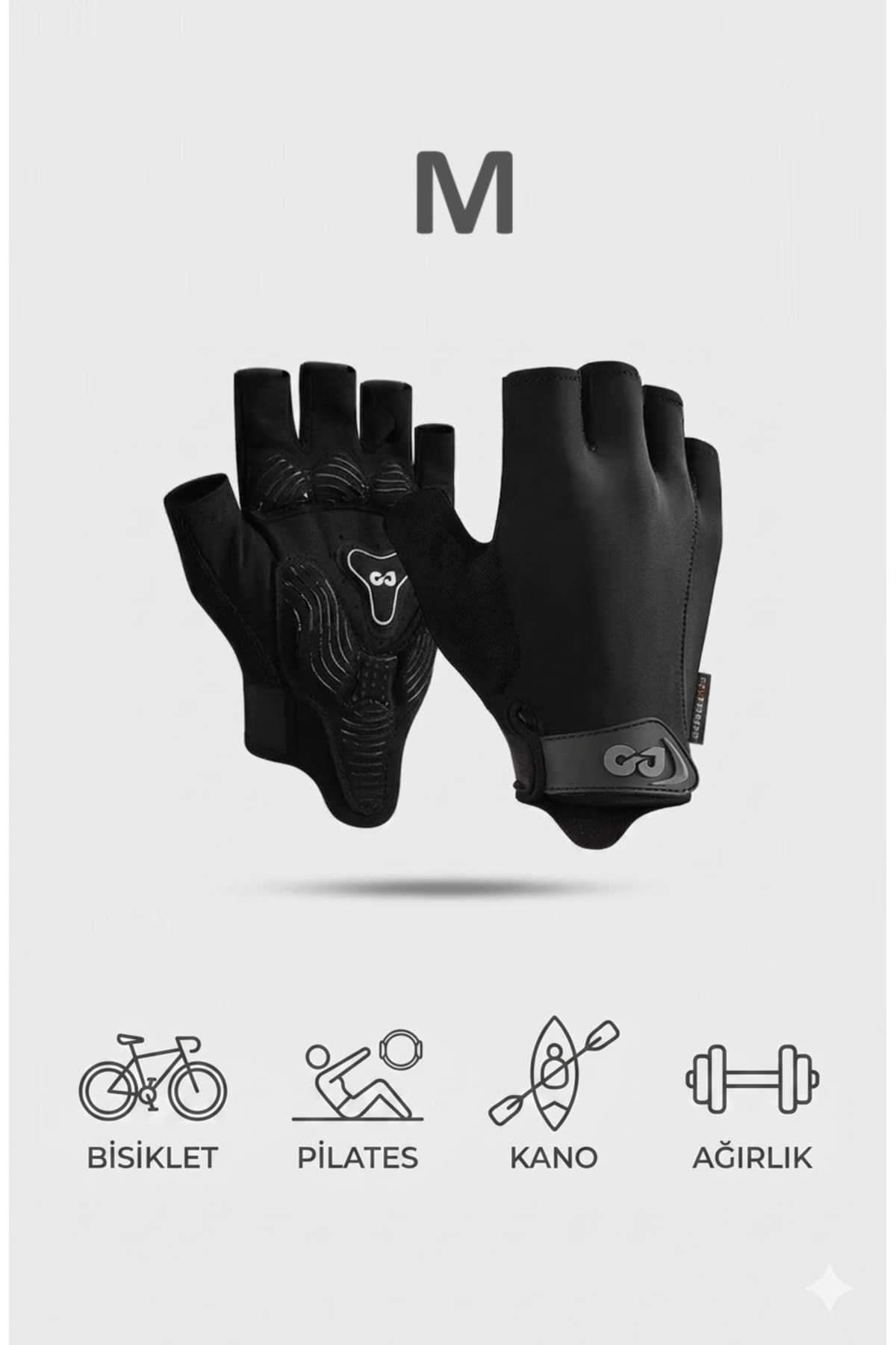 SkyWheel Elite Seri Unisex, Terletmeyen Yarım Parmak Pro Fitness, Reformer Pilates Avuç İçi Kaymaz Silikon Spor Eldiven - M BEDEN