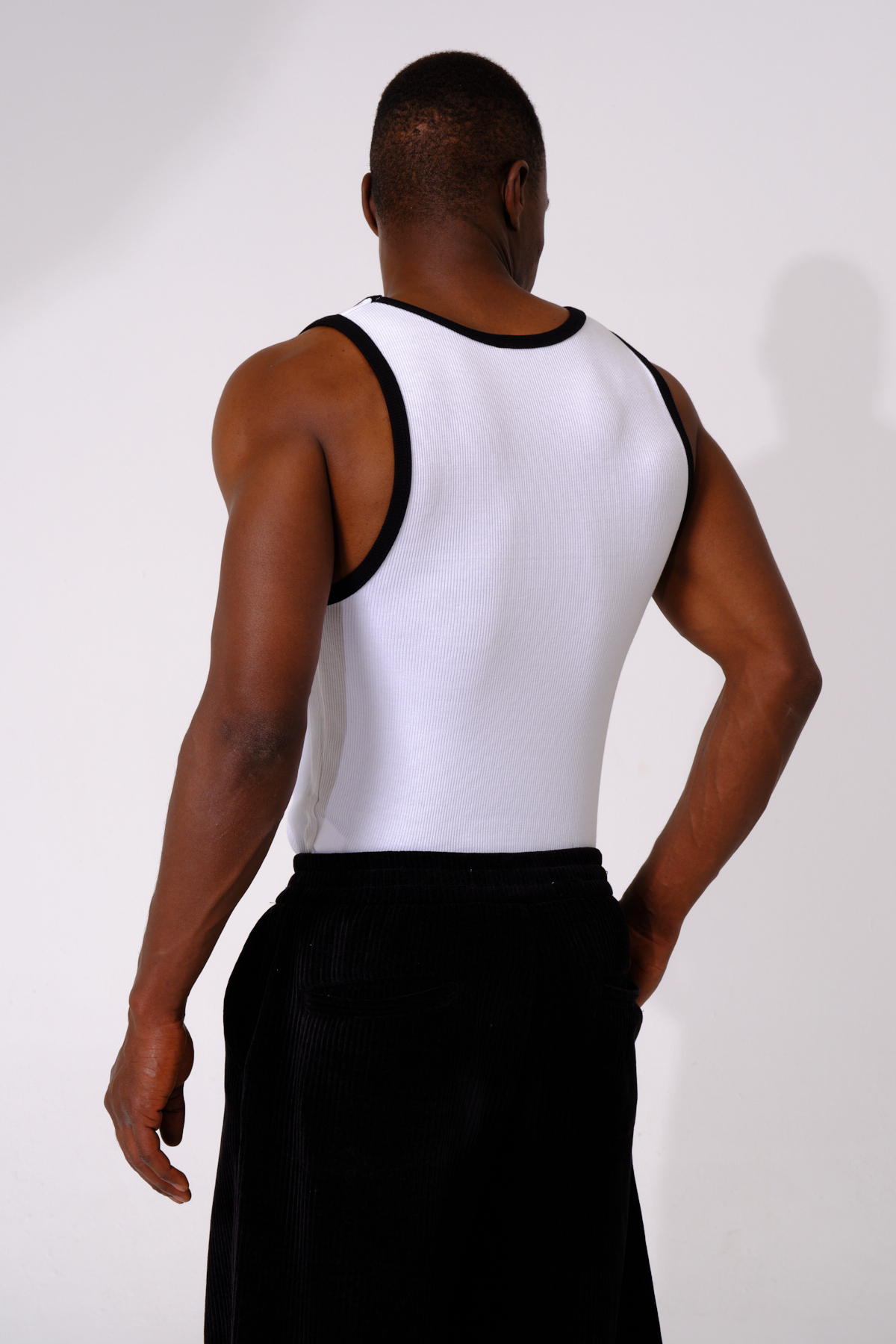 gamaro Erkek Halter Yaka slimfit Sporcu Likralı Atlet görsel 4