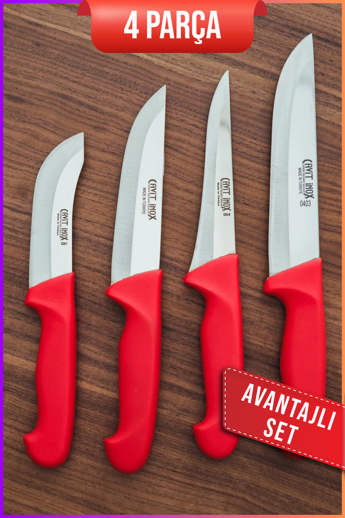 MEAT KNIFE SET 4 PIECES EXTRA SHARP