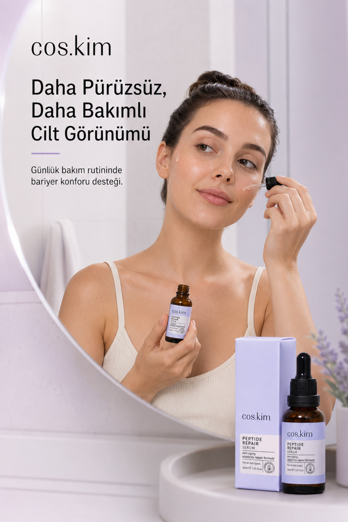 Peptit Içeren Onarıcı - Kırışıklık Ve Yaşlanma Karşıtı Cilt Bakım Serumu 30 ml — MK012 — تصویر 8 از 8