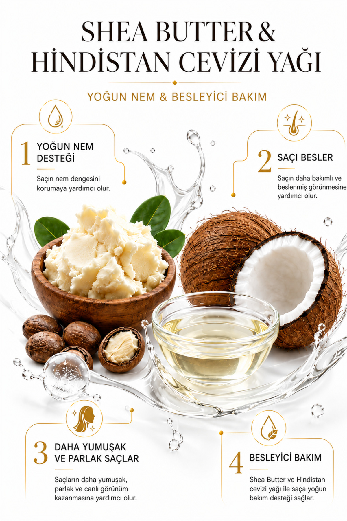 Yıpranmış Saçlar İçin Bitkisel Keratin & Provitamin B5 Onarıcı Saç Maskesi 250 ml — DDE-HAR-HAIRMASK-250ML — تصویر 3 از 6