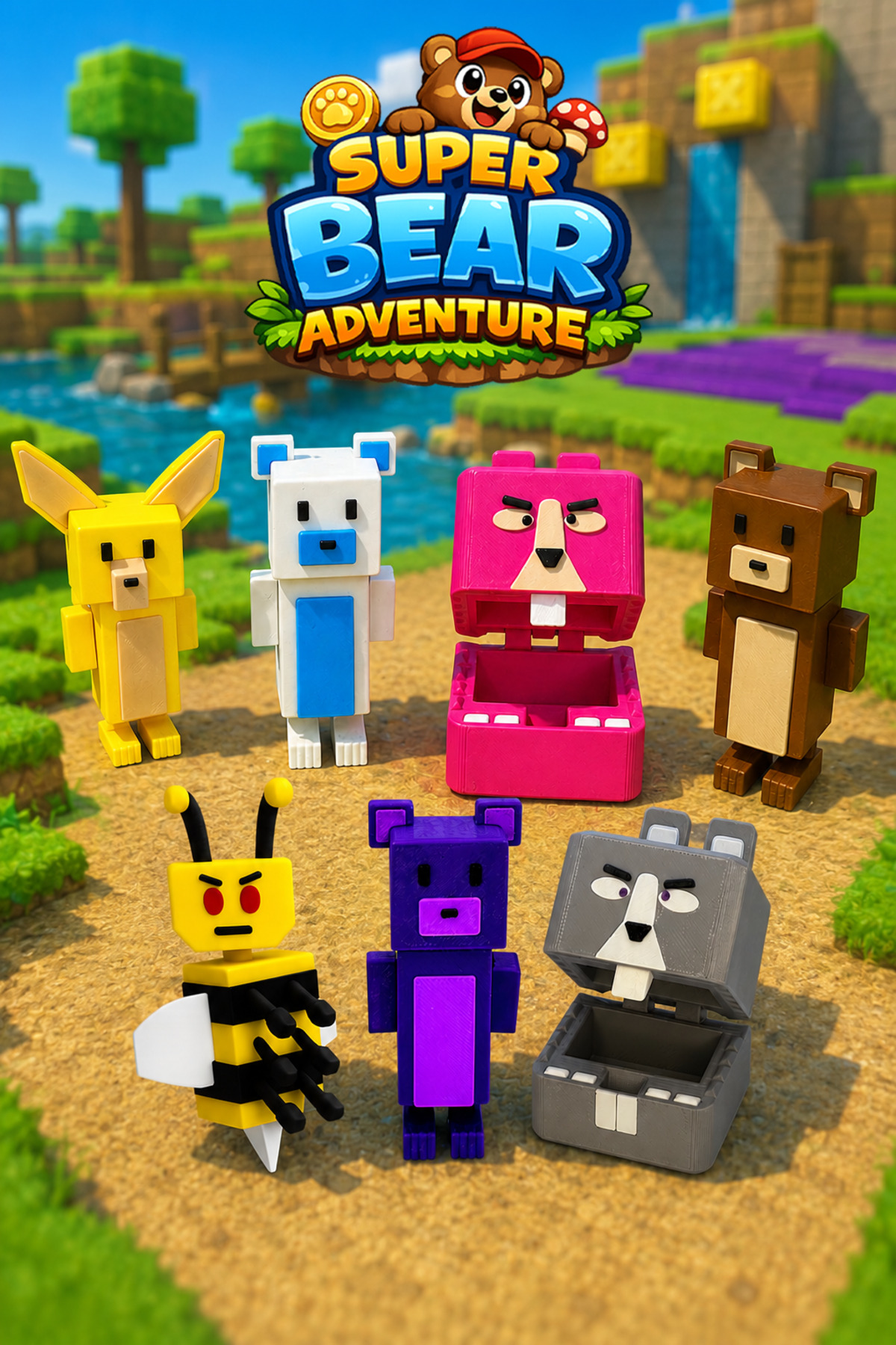 Super Bear Adventure Baaren and Shicka Collection Set