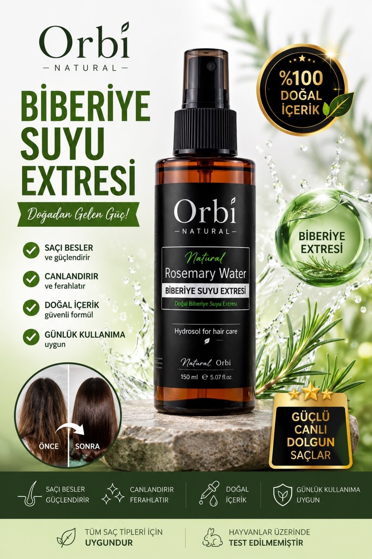 ORBIFRESH آب رزماری - اسپری