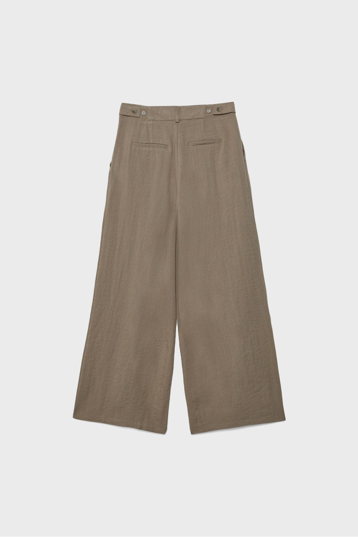 Stradivarius Ayarlanabilir geniş paça pantolon görsel 7