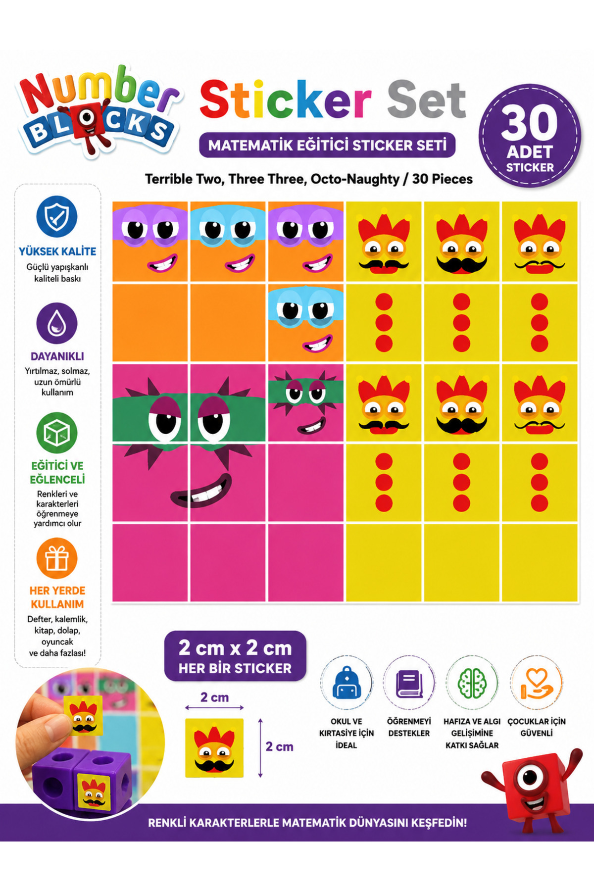Pass Pano Number Blocks Matematik Eğitici Birim Küp Snapcubes