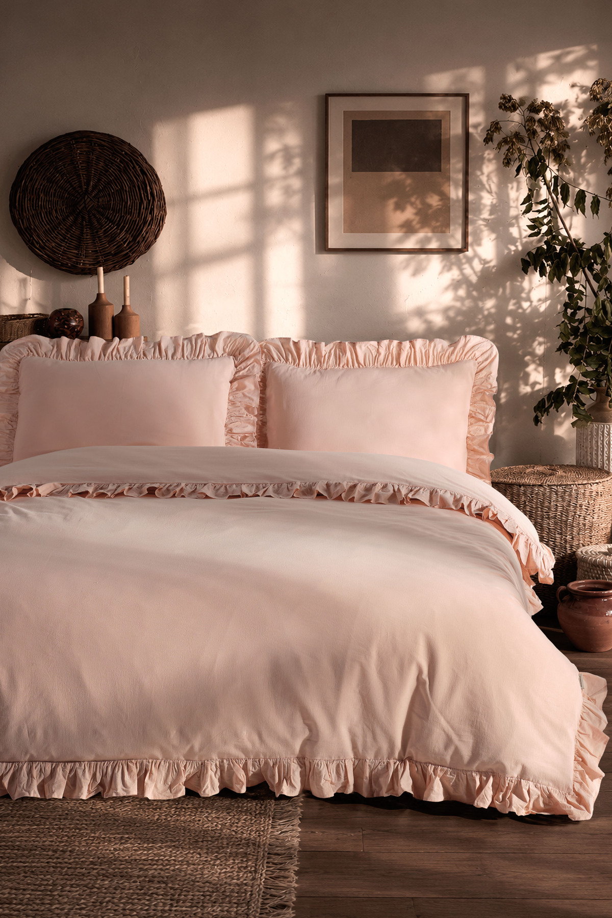 Soft Cotton Sheri 100% Cotton Double Duvet Cover Set F1