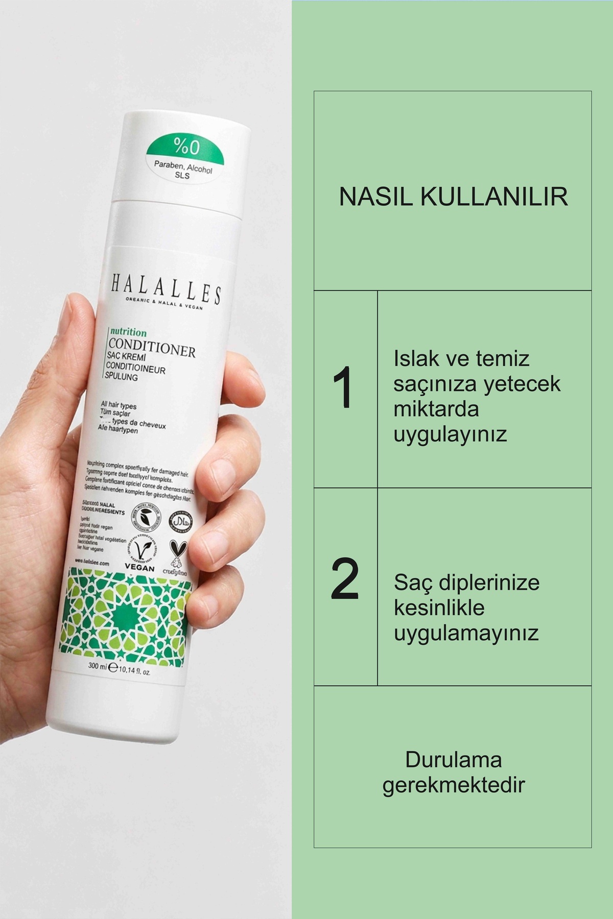 Besleyici Bakım Saç Kremi Shea Yağı Vitamin Biotin ve Amino Asit İçeren Formül 300 ml — 1535 — تصویر 5 از 6