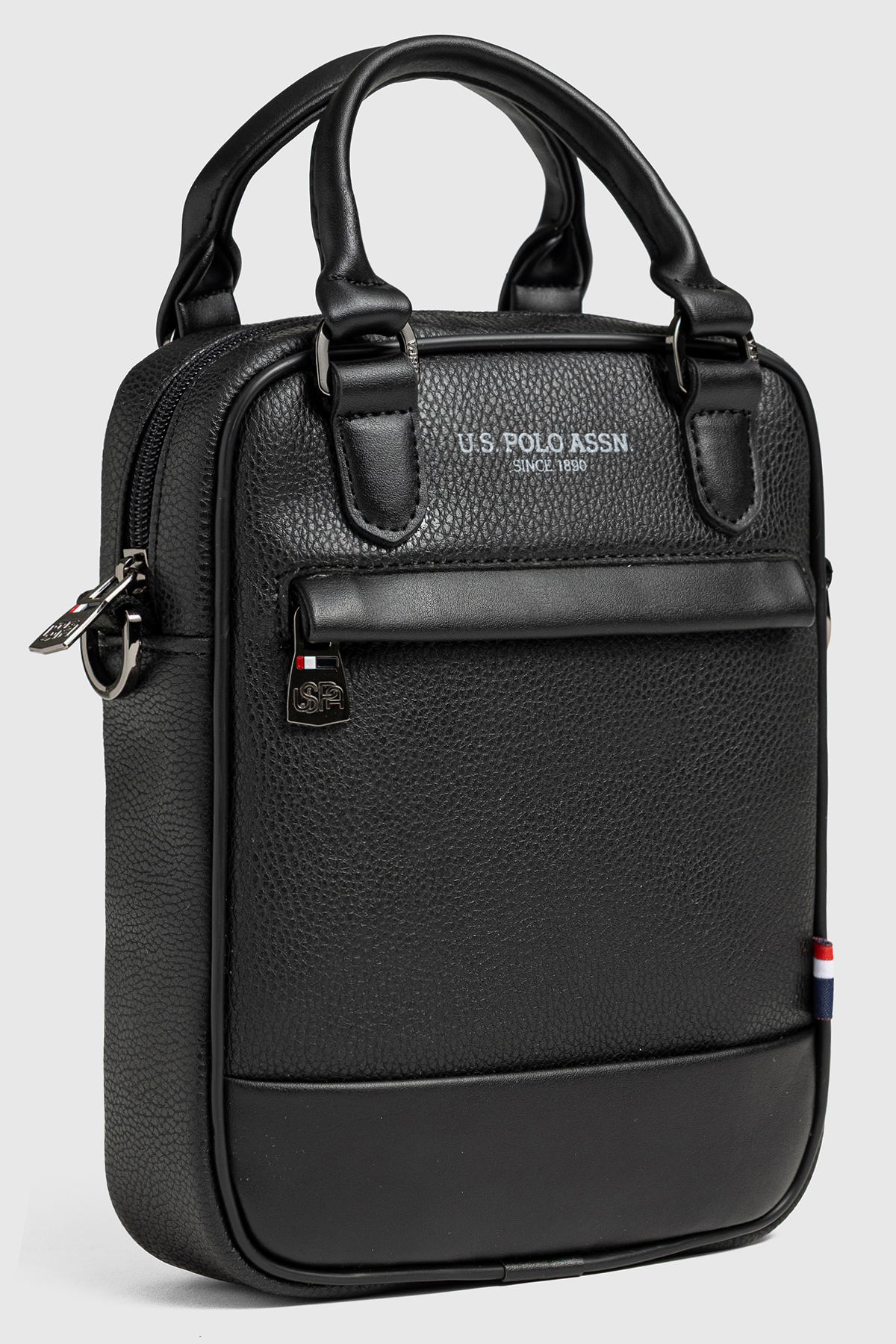 U.S. Polo Assn. U.S. Polo Assn 26007-26008 Omuz Askılı Erkek El Çantası Postacı Çantası SİYAH görsel 3