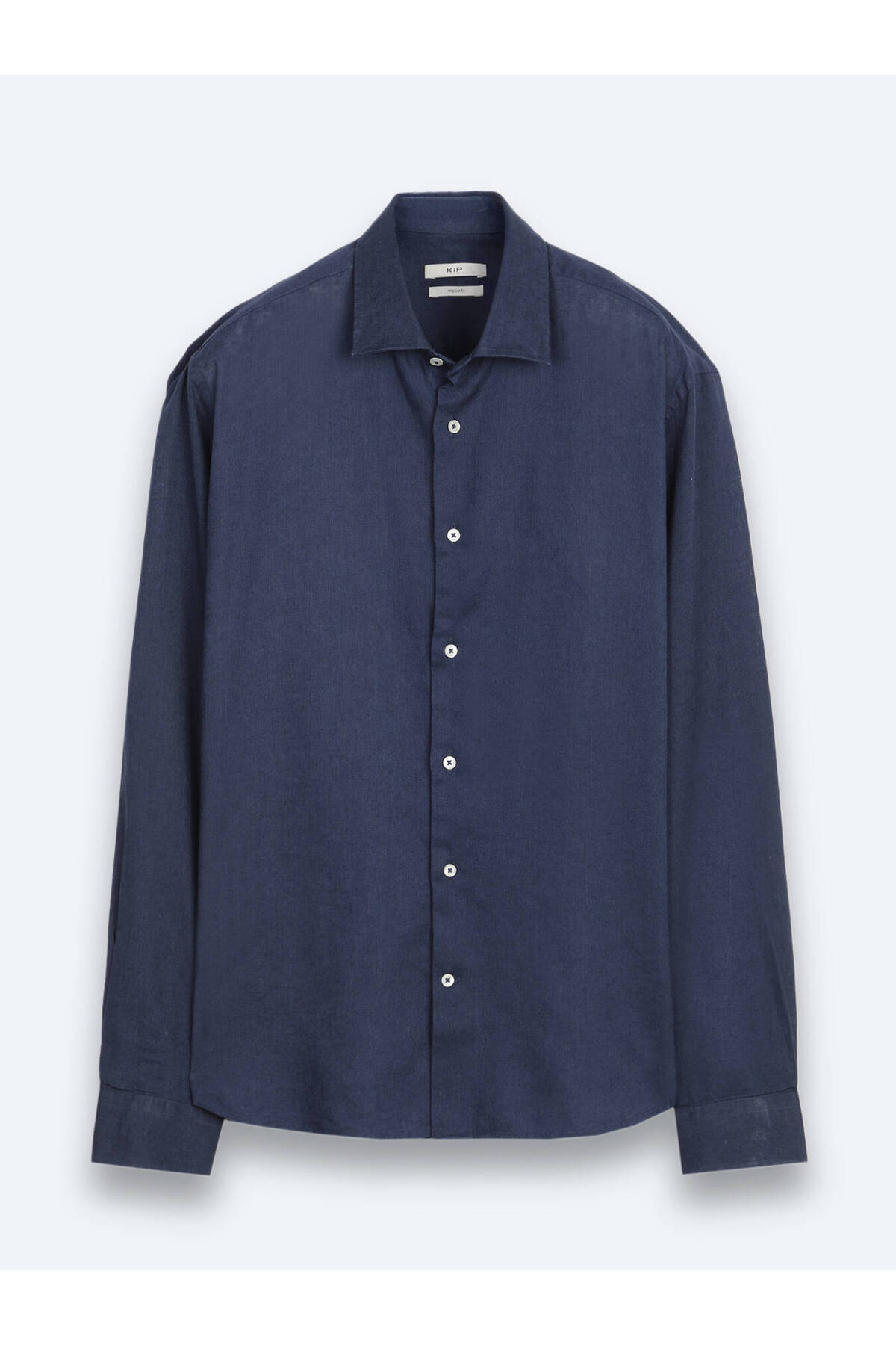 İndigo Regular Fit Uzun Dokuma Casual Pamuk Karışımlı Gömlek — آبی 53821 — تصویر 6 از 8