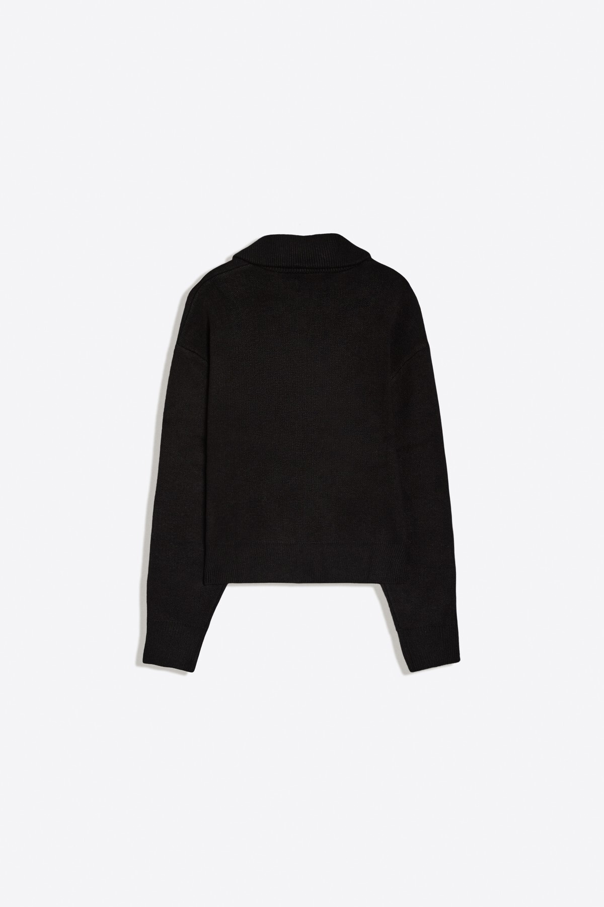 Bershka Fermuarlı boxy fit triko ceket görsel 7