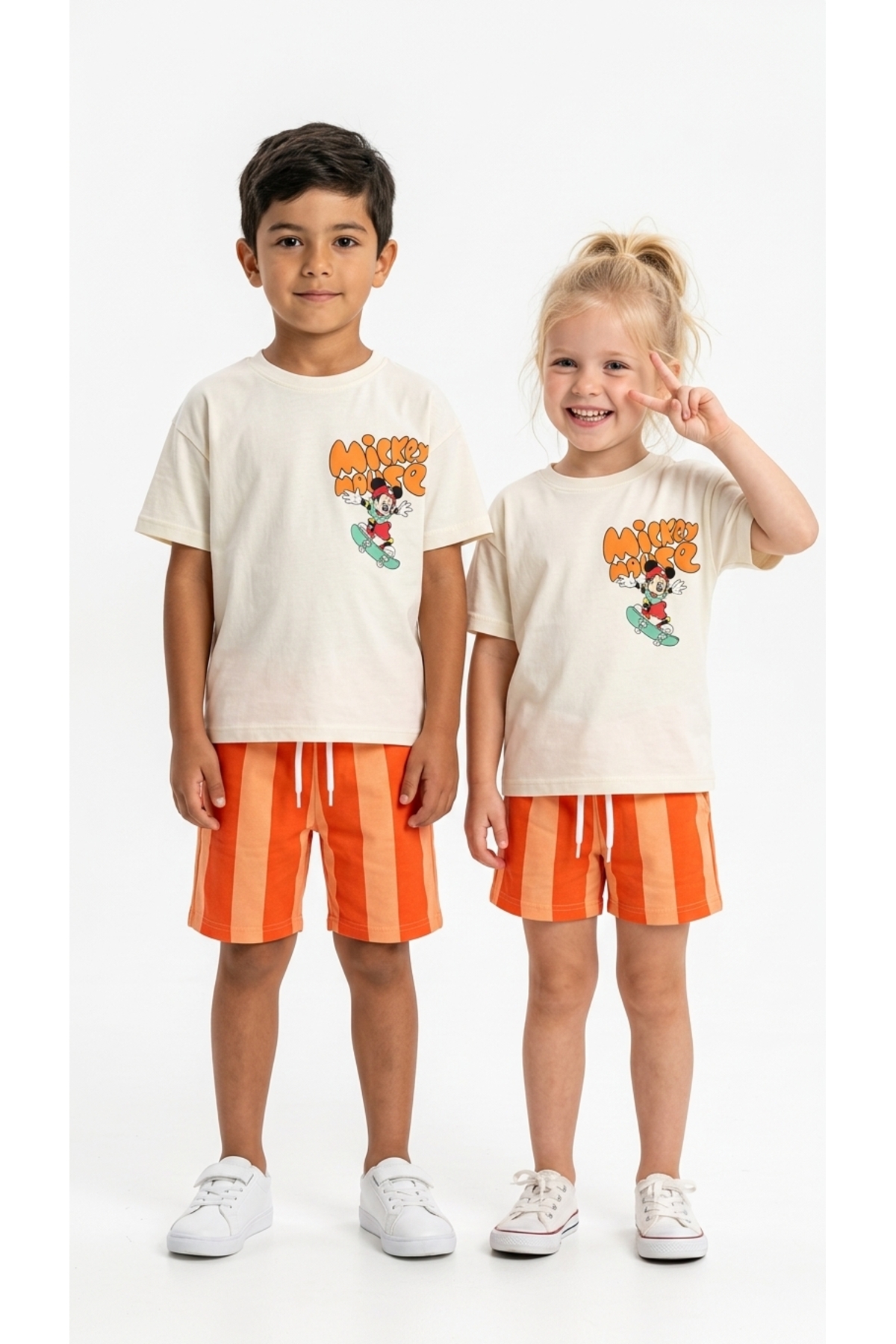 Generic Brands Unisex Suit for Boys and Girls, Summer Combed Cotton Shorts Su...