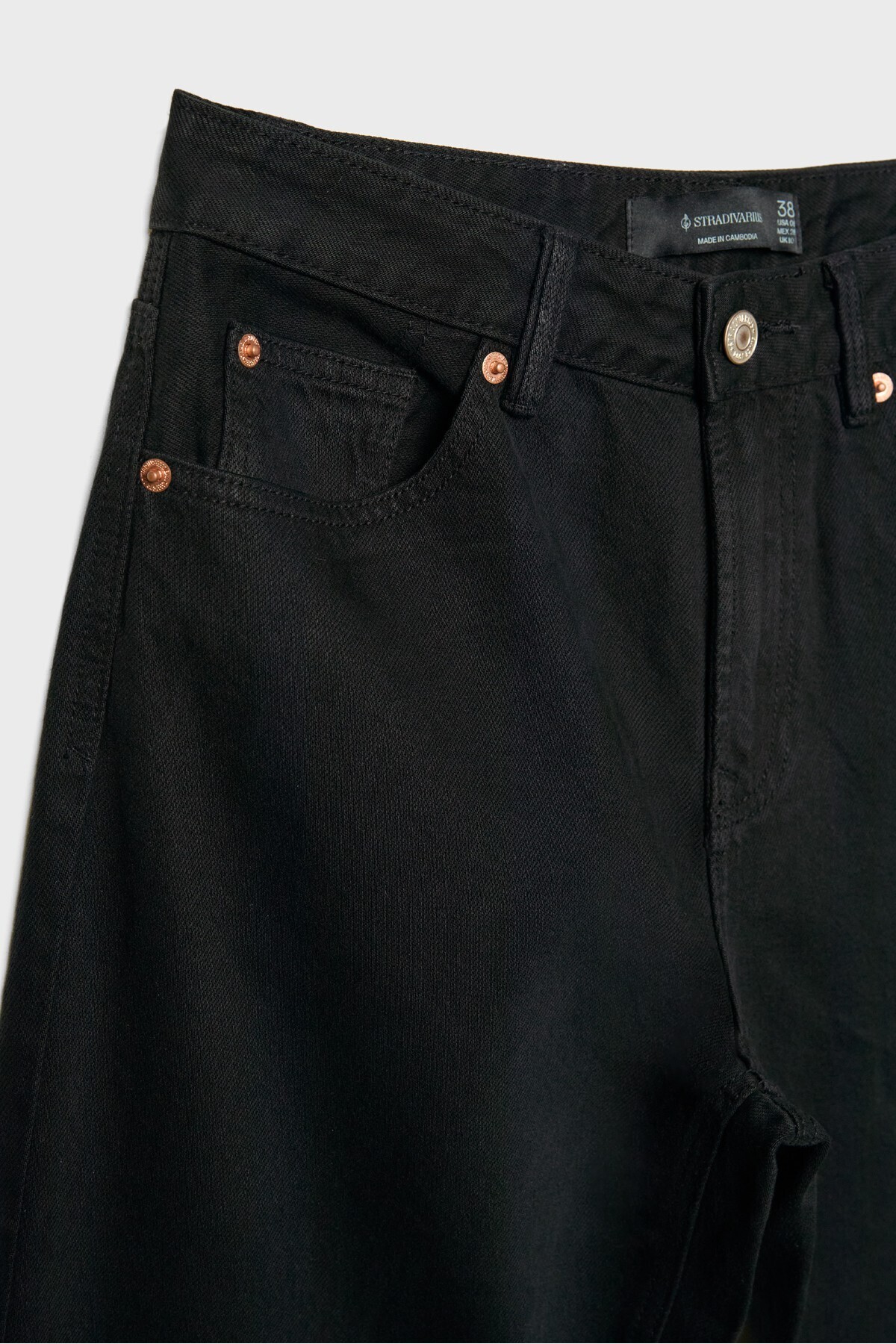 Stradivarius D92 straight geniş paça jean görsel 8