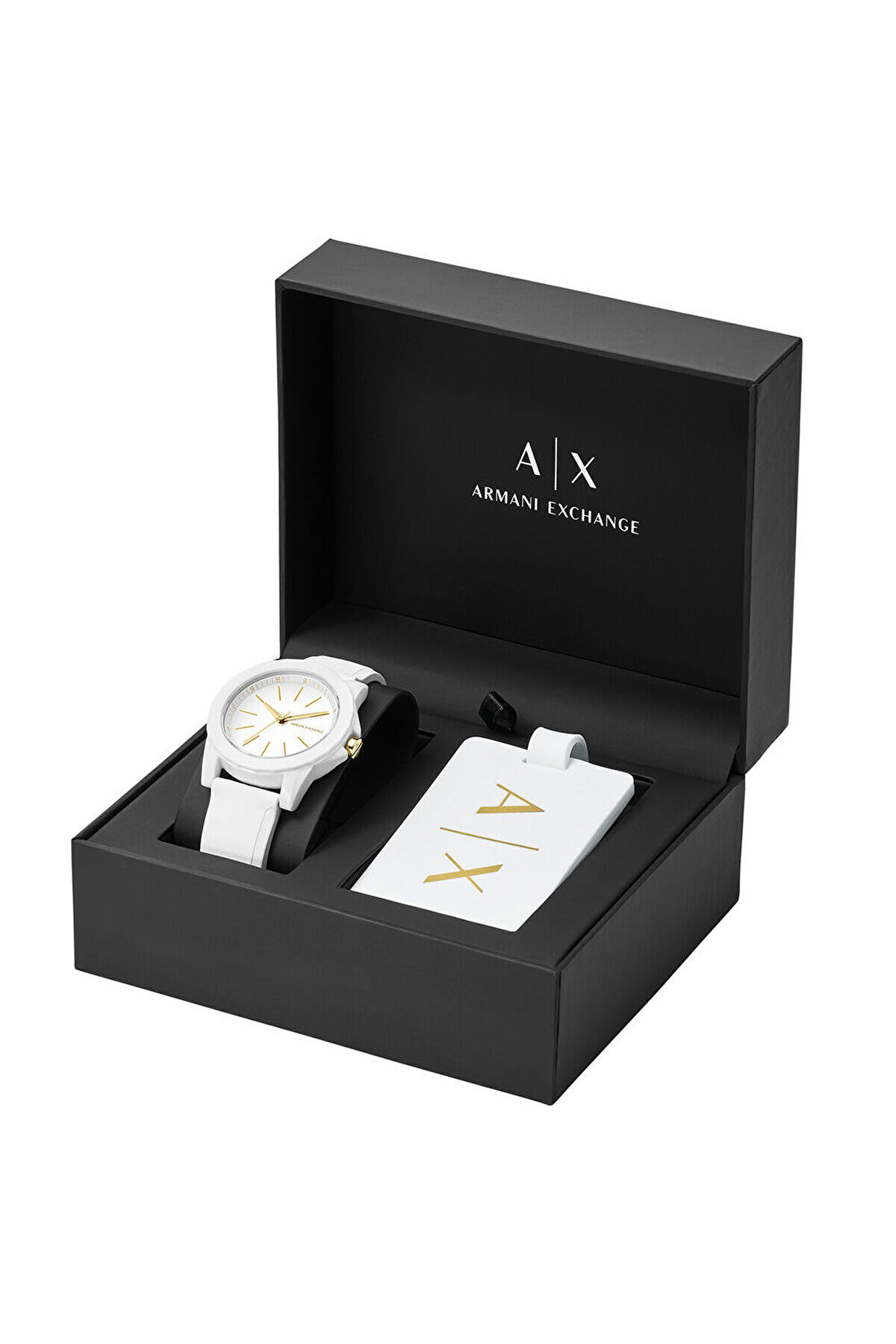 Armani Exchange AX7126 Kadın Kol Saati ve Valiz Etiketi Seti görsel 2
