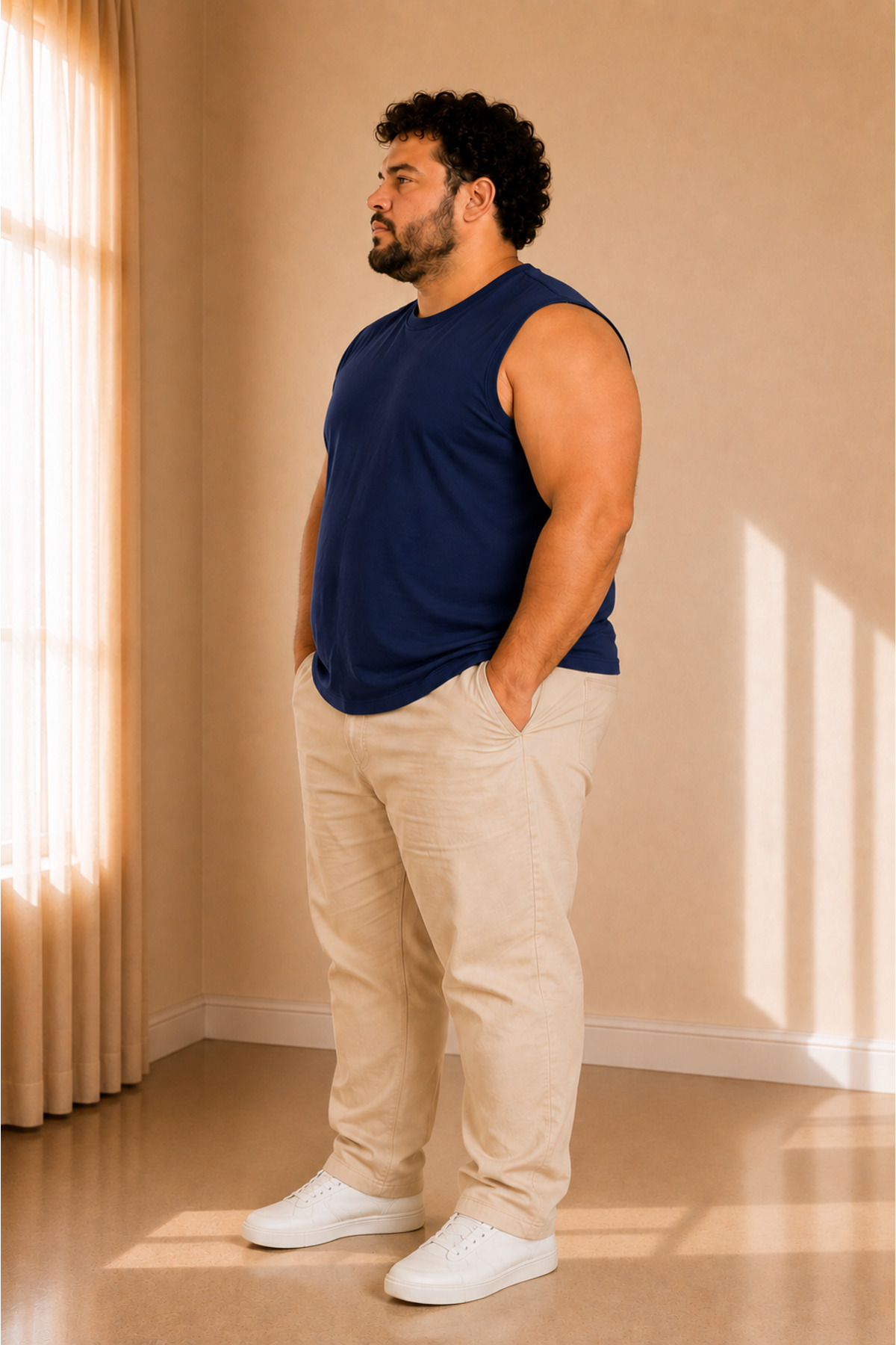 sngl tekstil Erkek Büyük Beden Oversize Sıfır Kollu T-shirt 3xl 4xl 5xl 6xl 7xl 8xl 9xl görsel 2