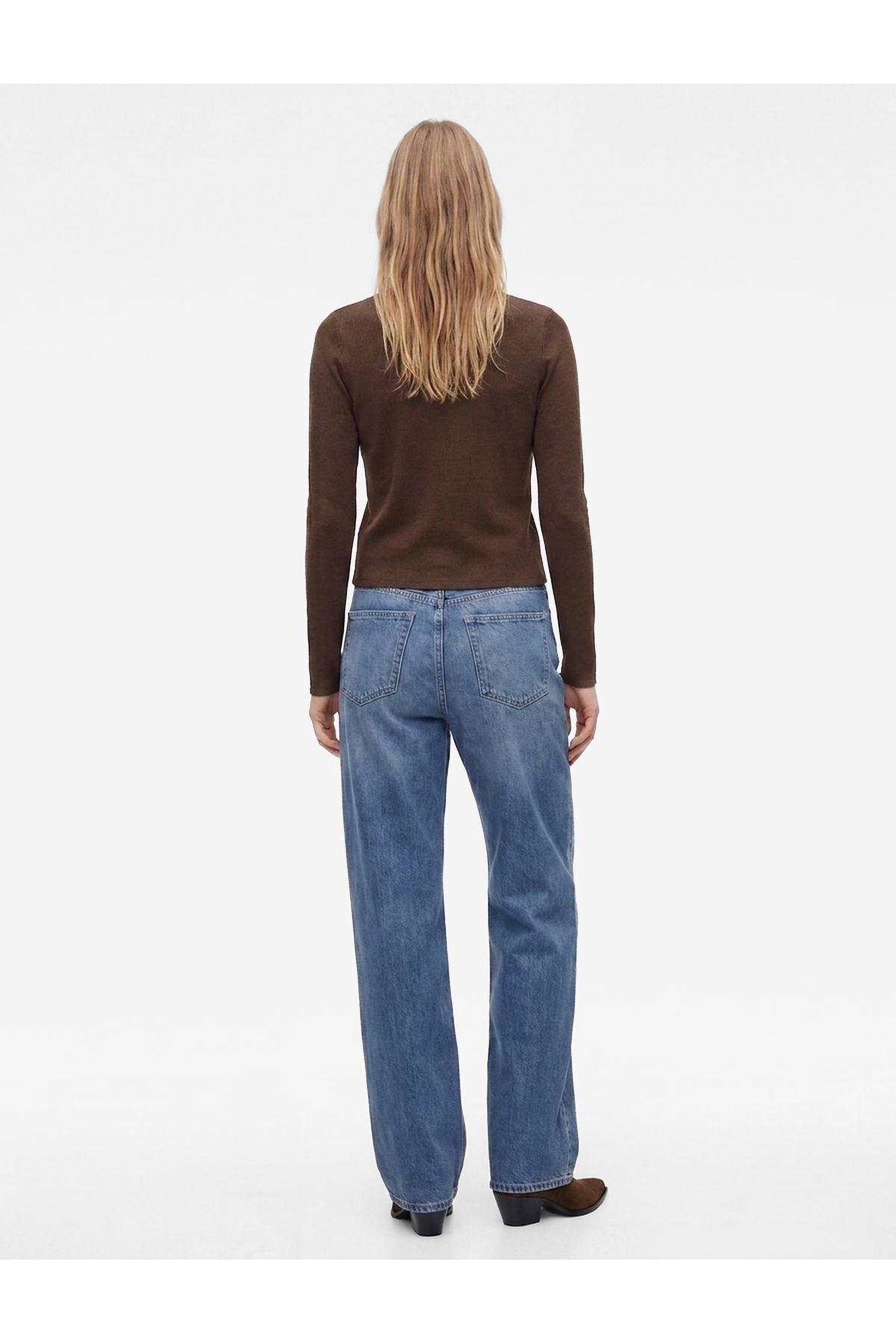 Koton Slim Fit Uzun Kollu Bisiklet Yaka Düğmeli Triko Hırka görsel 3