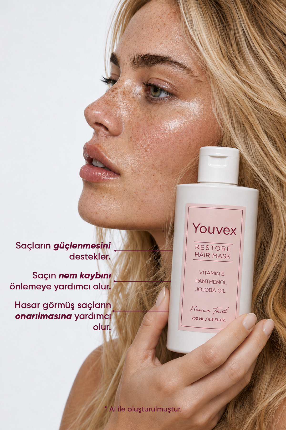 Güçlendirici, Besleyici Ve Onarıcı Saç Bakım Maskesi 250 ml — 8684272194050 — تصویر 5 از 7
