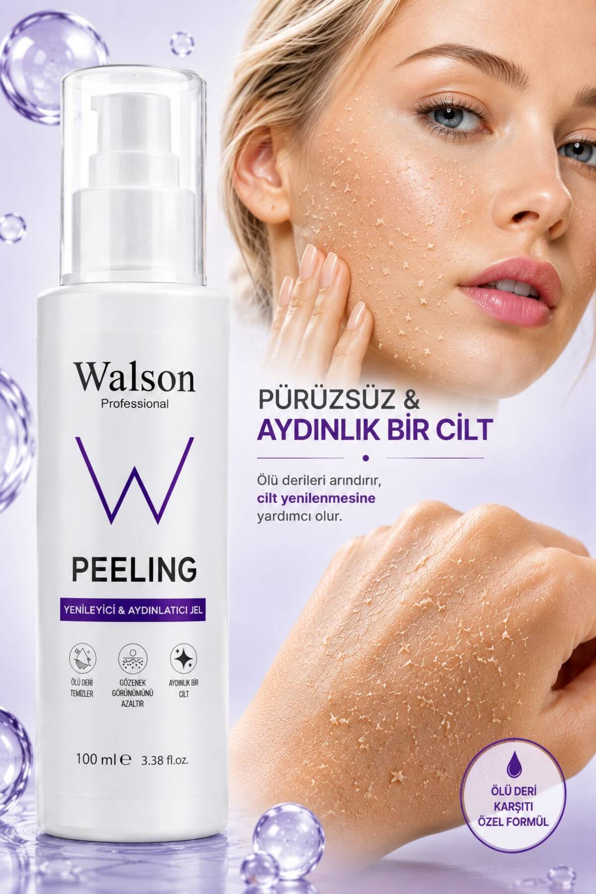 Anında Soyucu Peeling Ölü Deri Arındırıcı, Yenileyici, Aydınlatıcı Yüz , Vücut Peeling Jel 100ml — 03