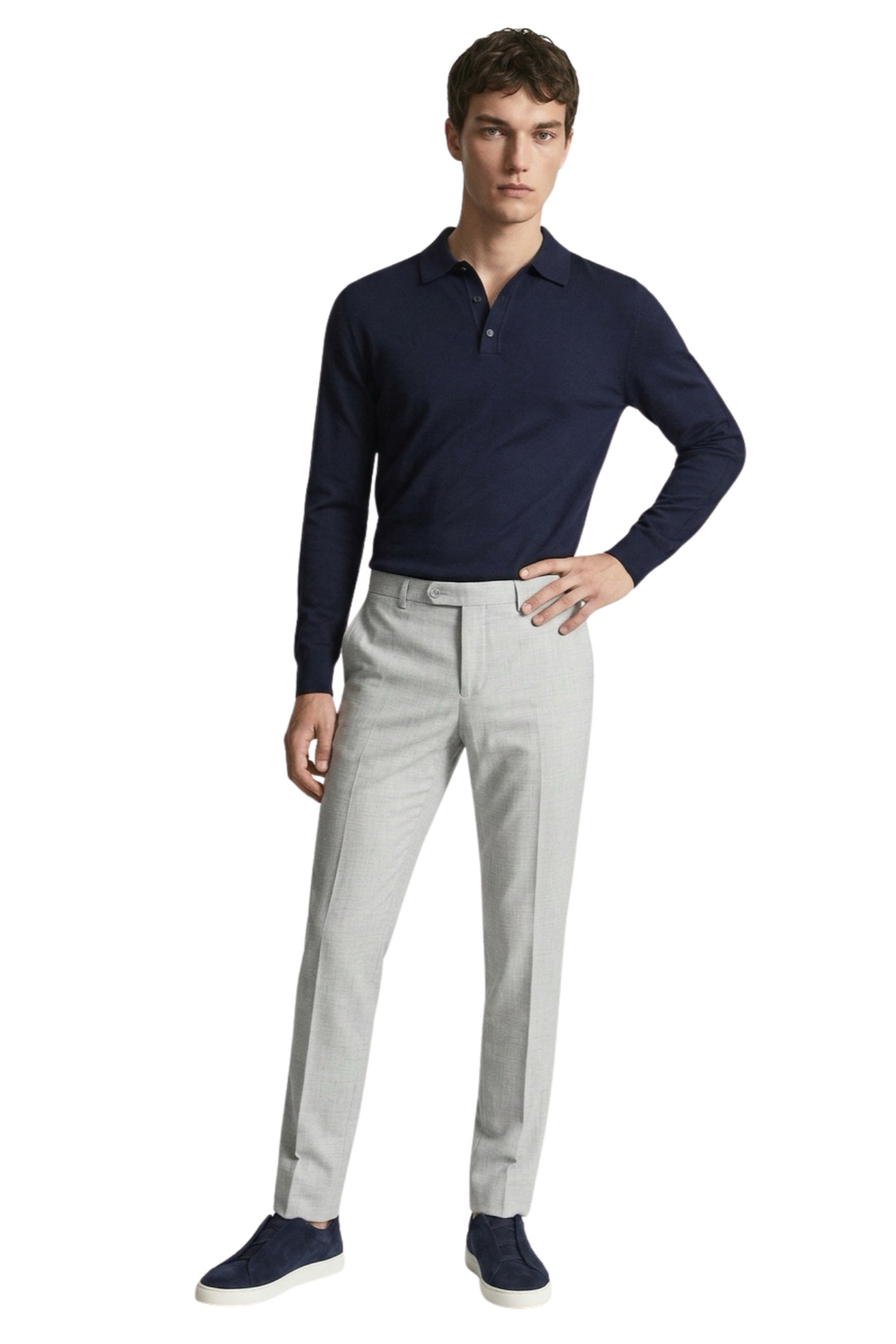 ANTHONY JACKSON Premium Erkek Polo Yaka Triko Kazak Massimiliano görsel 4