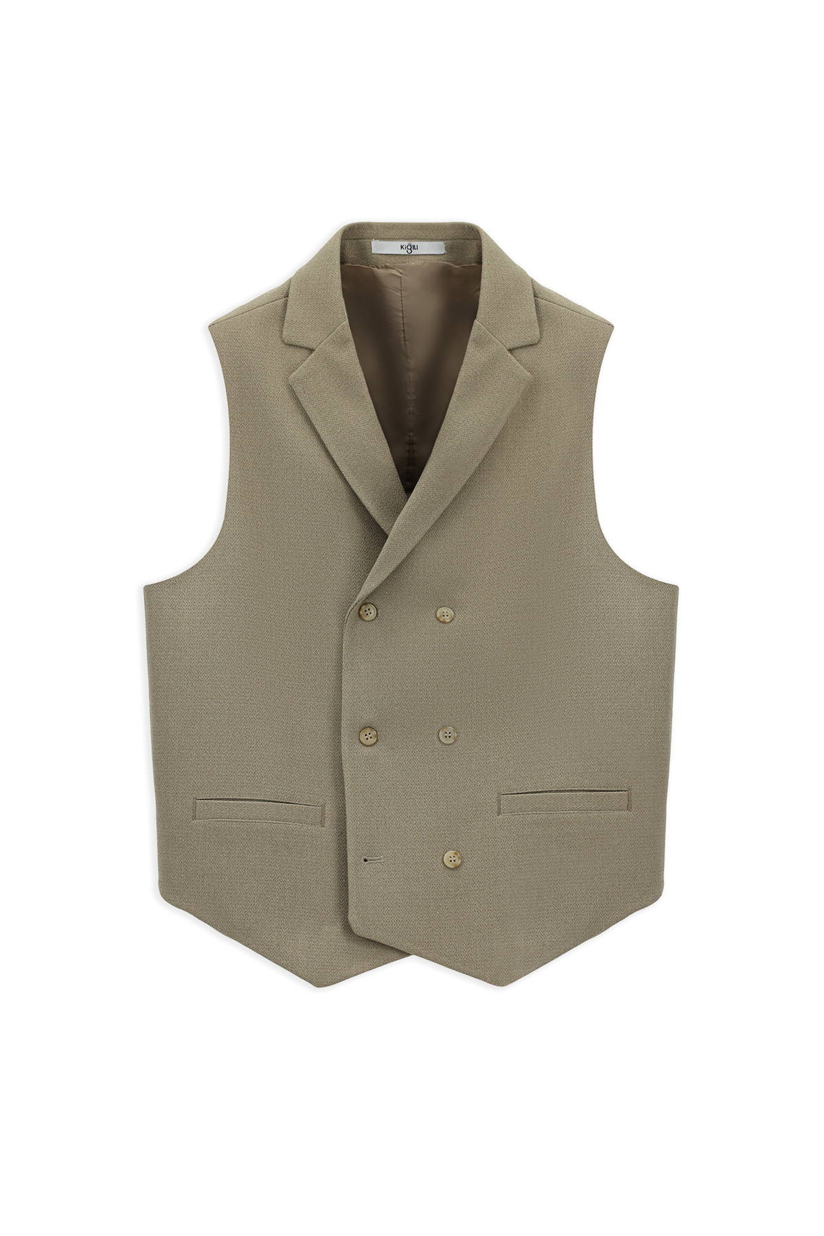 Kiğılı Slim Fit Dar Kesim Desenli Klasik Kruvaze Yelek görsel 2