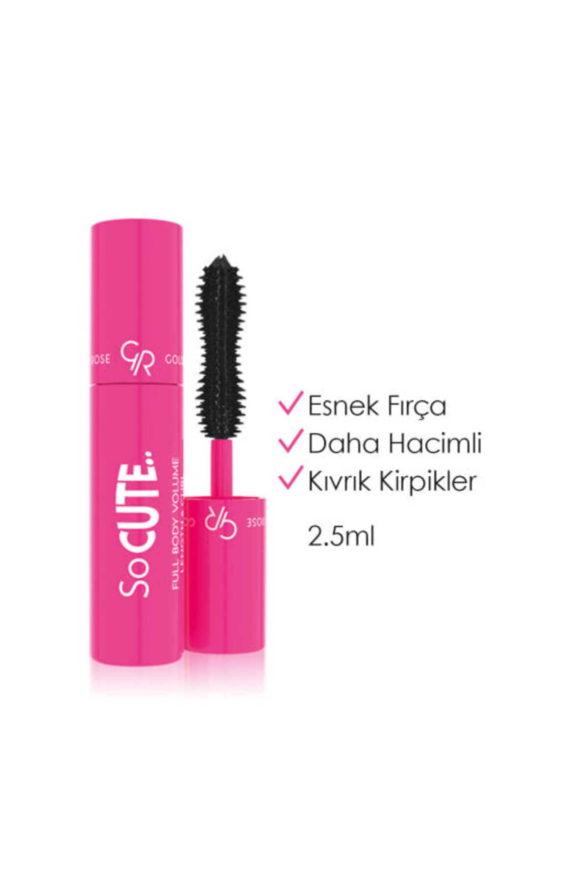 Golden Rose So Cute Full Body Volume Length and Curl Mascara - Black - Mini Maskara