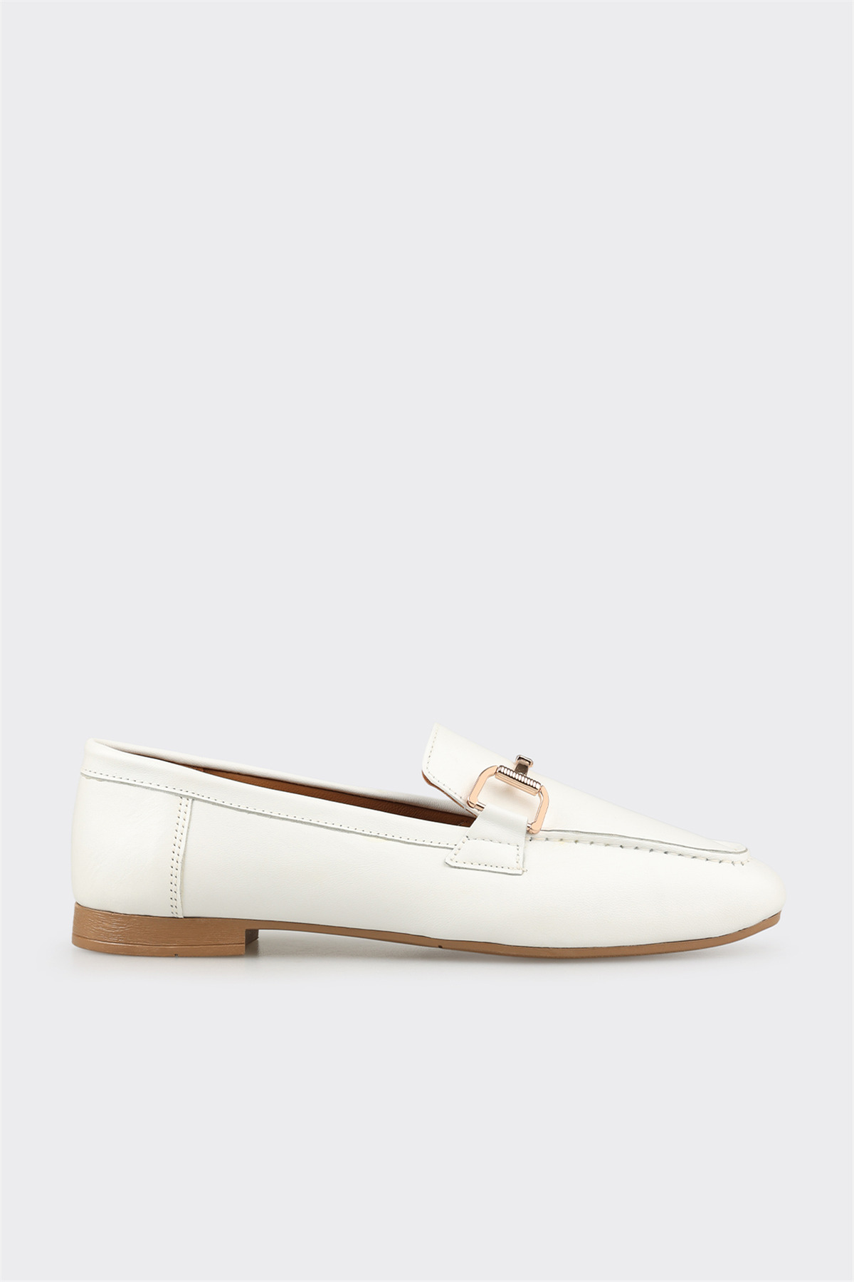 Elle Shoes Beyaz Deri Kadın Günlük Ayakkabı