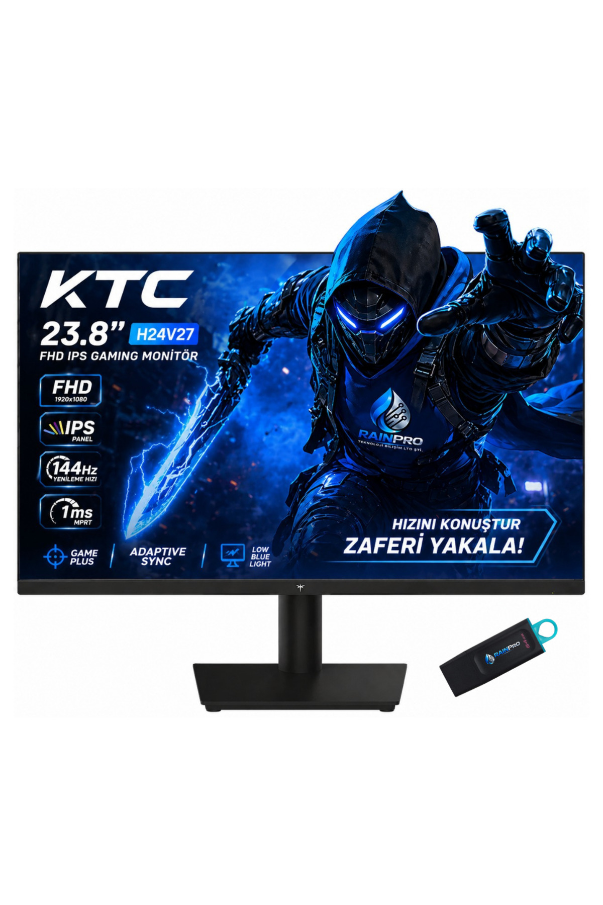 KTC 23.8'' H24V27 Gaming Monitör FHD IPS 144Hz 1ms – Oyuncu