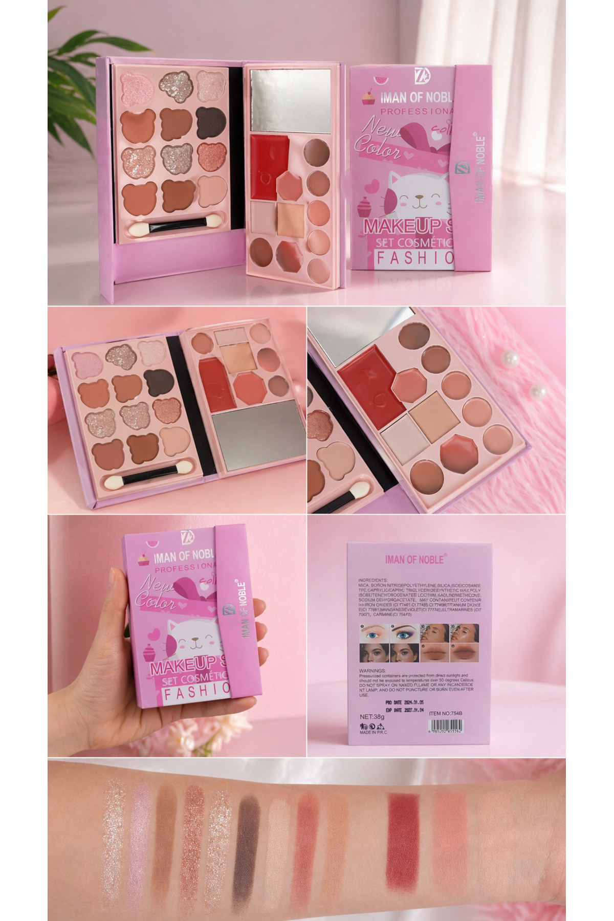 Makyaj Paleti - Makeup Set Parlak & Pastel Tonlar (21 Çeşit )Kitap Şeklinde — ArtopioMakyaj Paleti