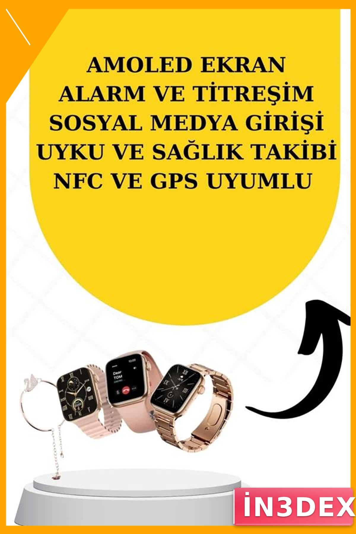 Akıllı Saat ve Bluetooth Kulaklık Seti AMOLED Ekran ANC ENC