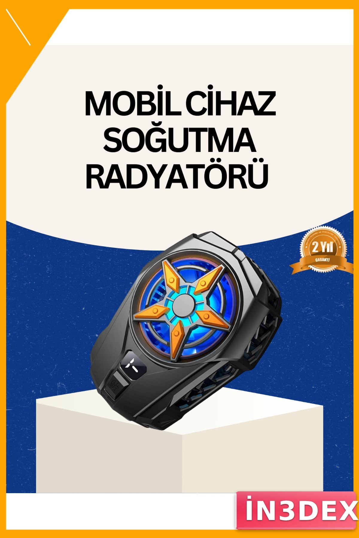 Yarı İletken Çipli Telefon Soğutucu 2 Hızlı Fan Dijital Ekran