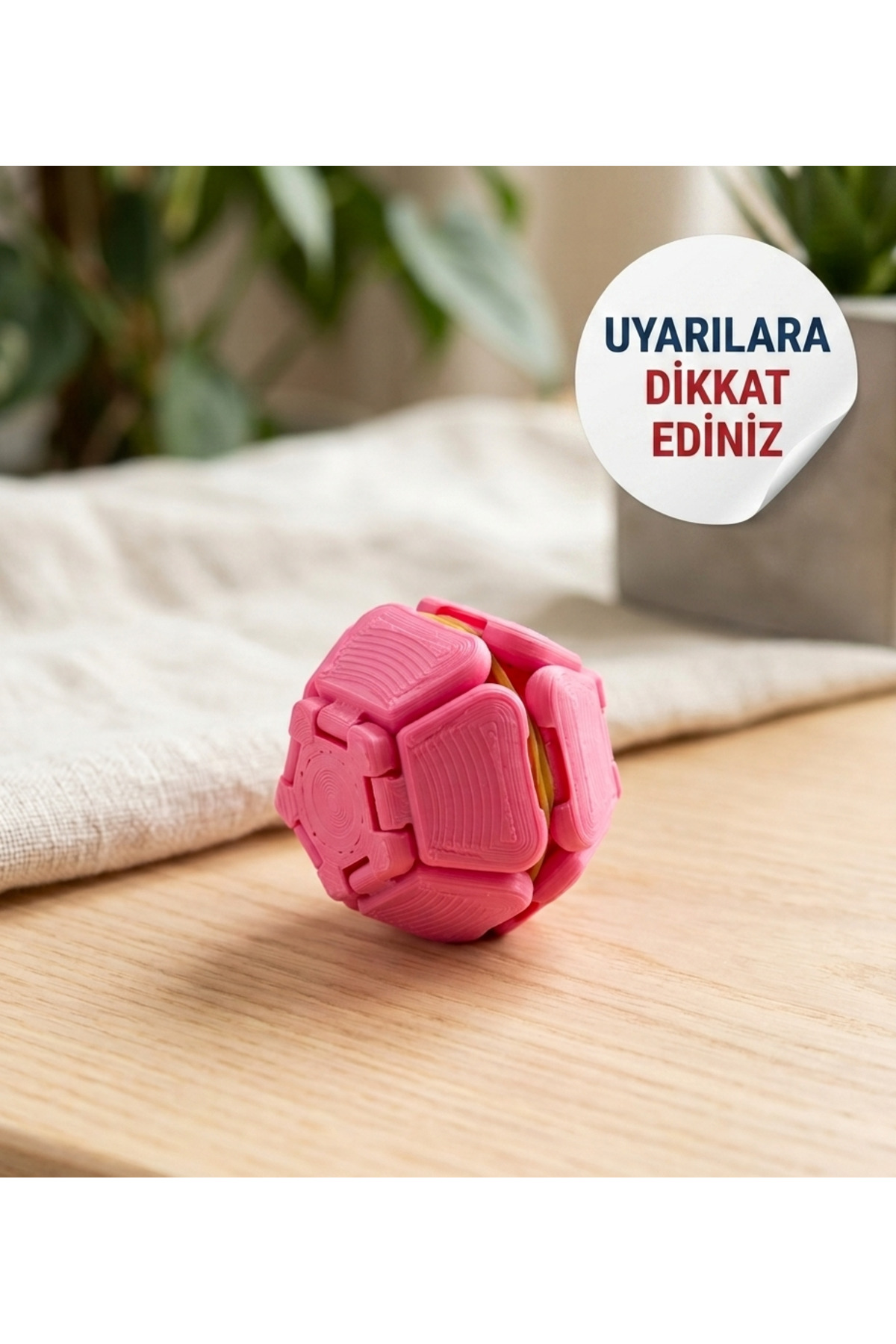 Filkorium3D Mekanik Lastikli Stres Oyuncağı / Topu ve Clicker | 3D