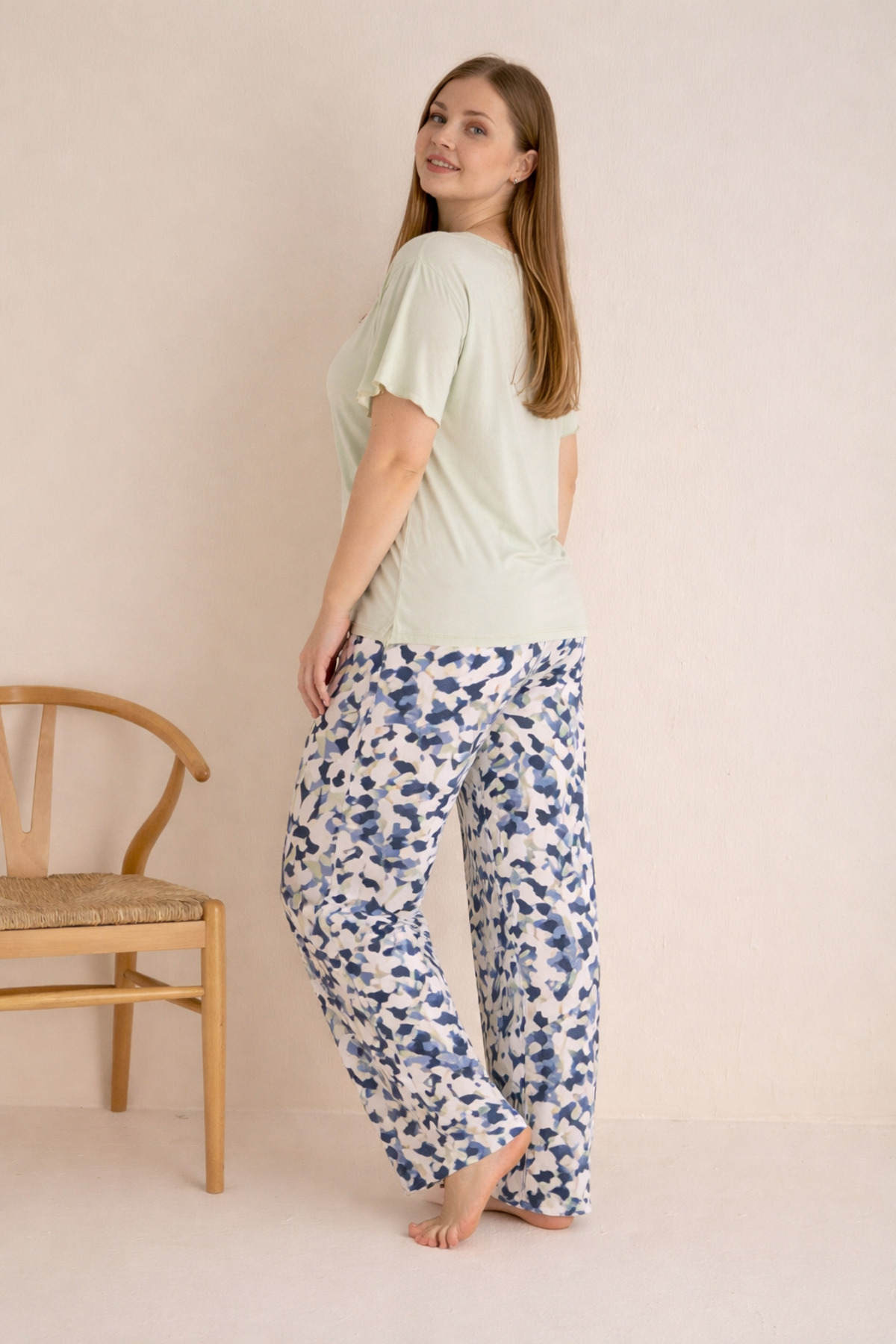 SEAMLIFE HOMEWEAR Battal Palazzo Takım görsel 2
